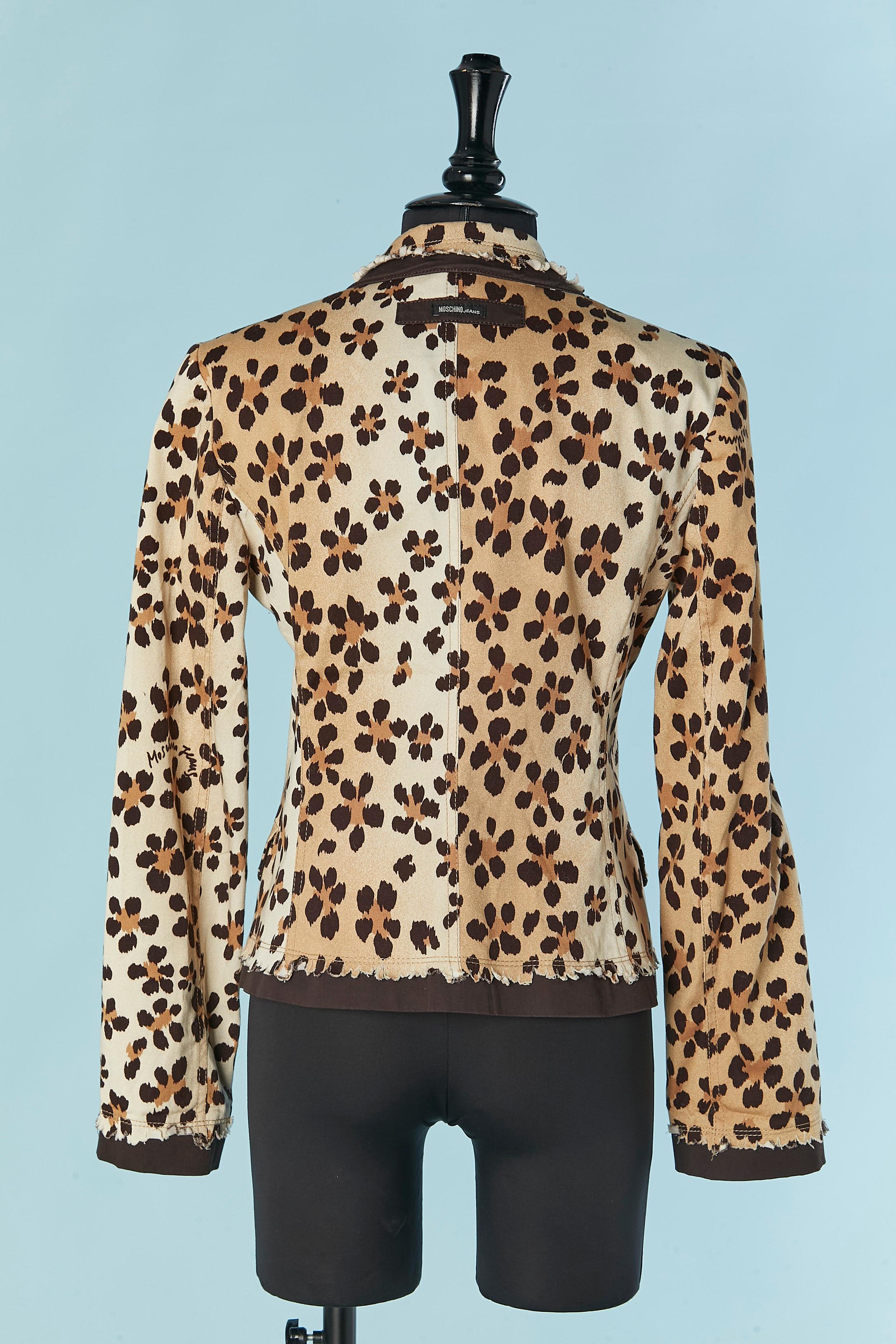 Veste en coton à imprimé léopard sur MOSCHINO JEANS en vente 1