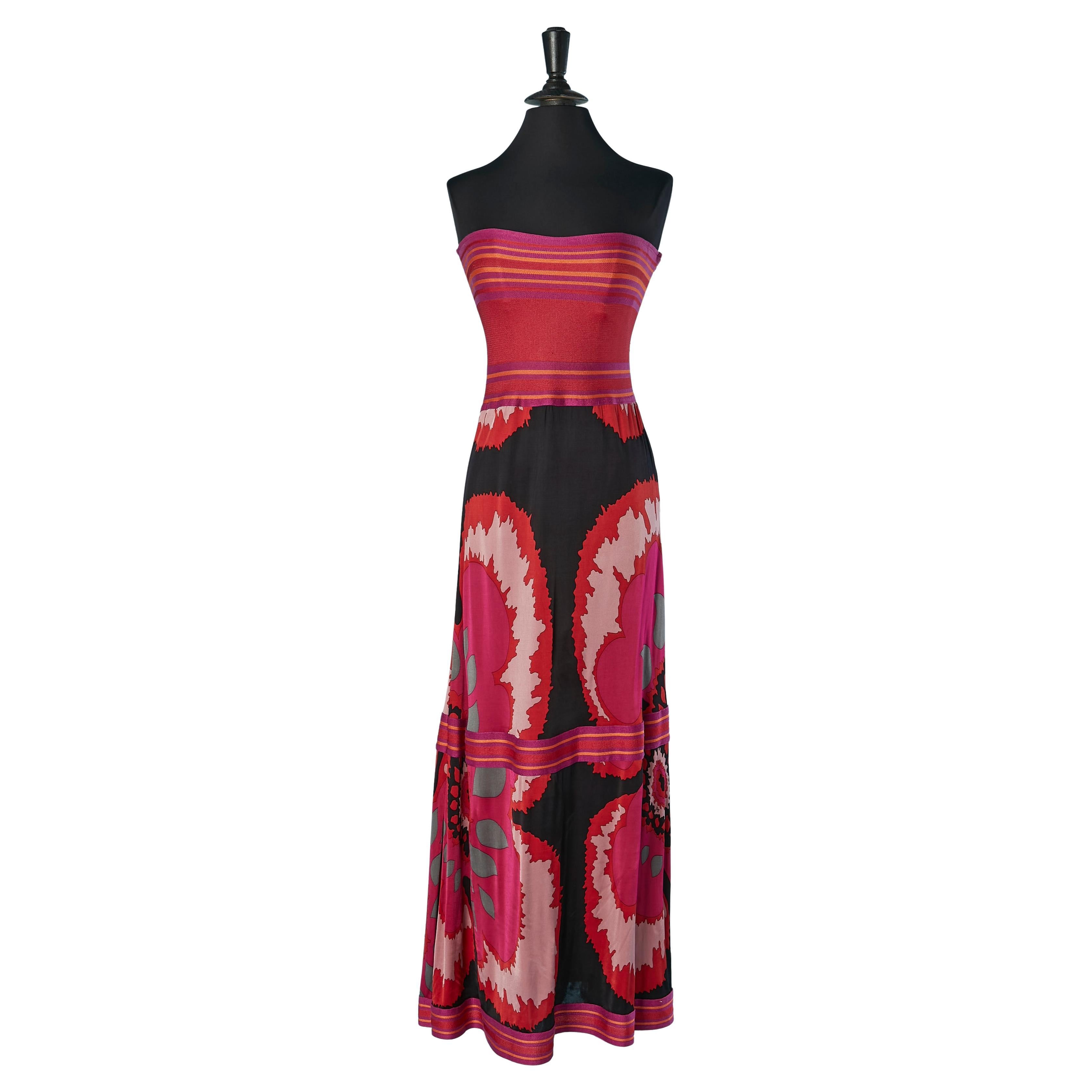 Robe longue à bustier imprimée M MISSONI en vente