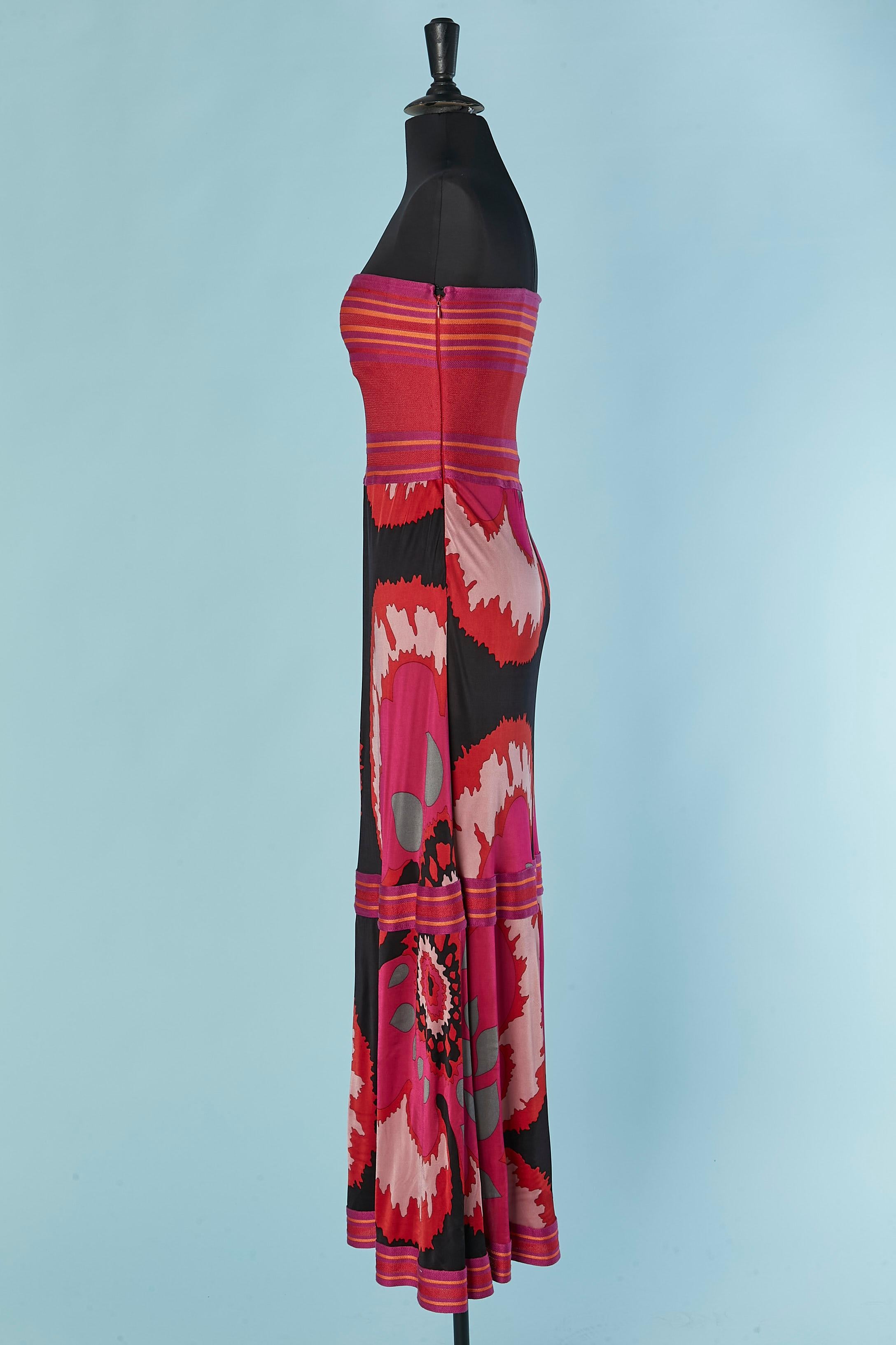 Robe longue à bustier imprimée M MISSONI Bon état - En vente à Saint-Ouen-Sur-Seine, FR