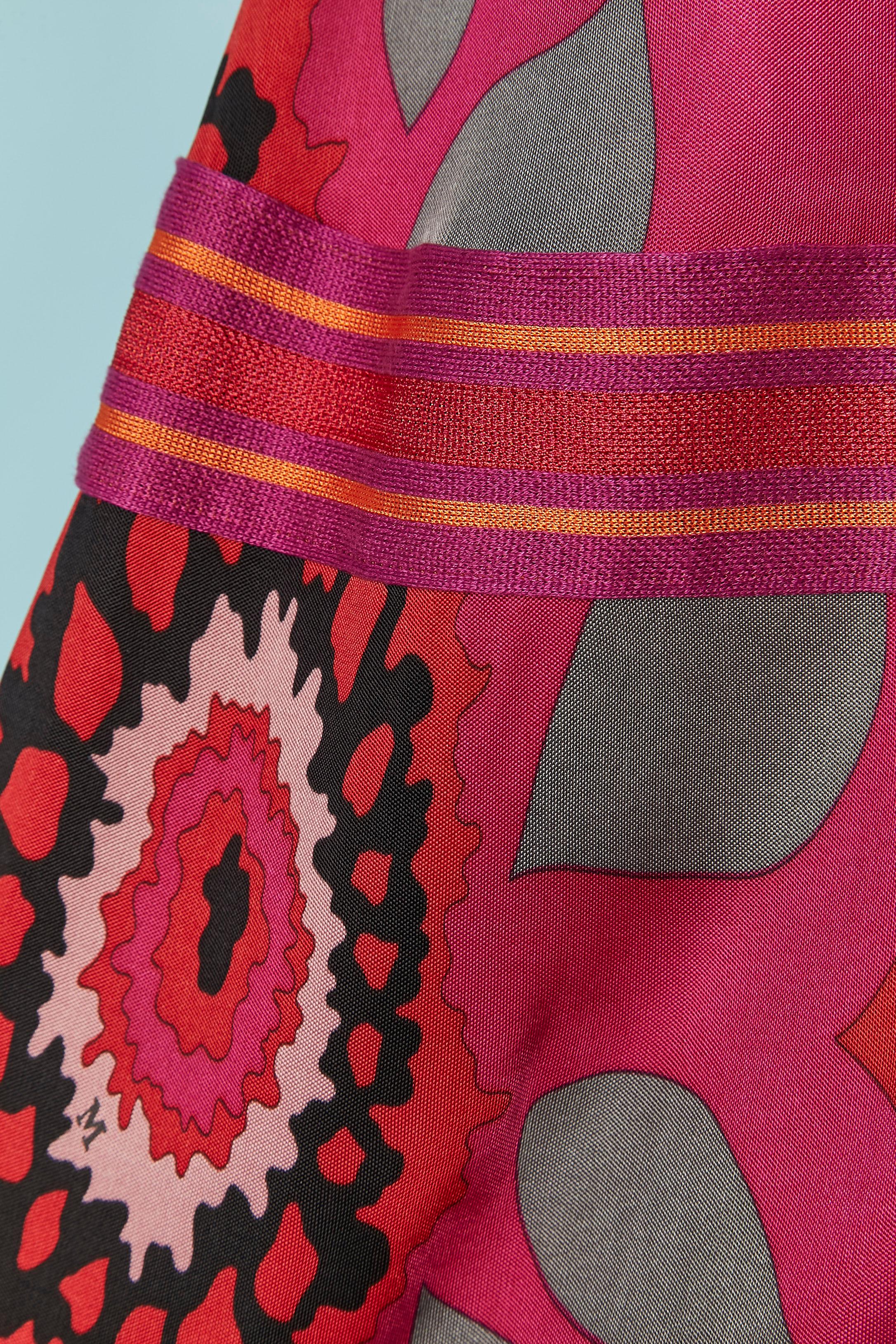 Rouge Robe longue à bustier imprimée M MISSONI en vente