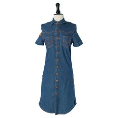 Vestido vaquero de manga corta GAULTIER JEANS