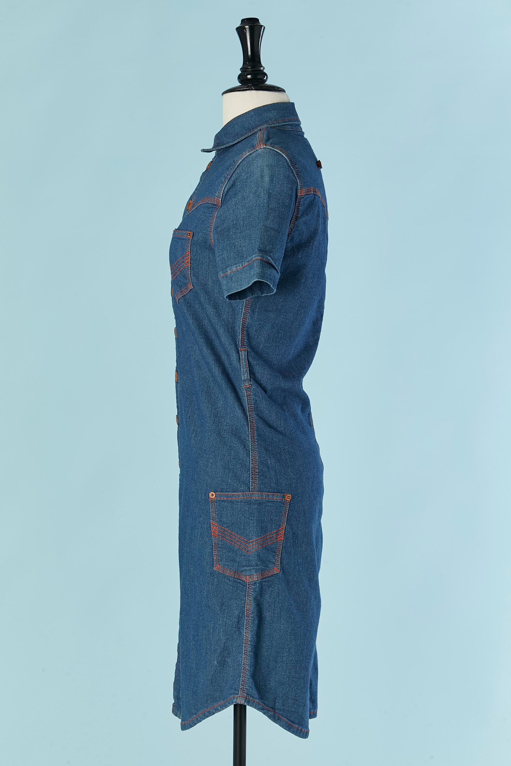 Robe en jean à manches courtes GAULTIER JEANS en vente 1