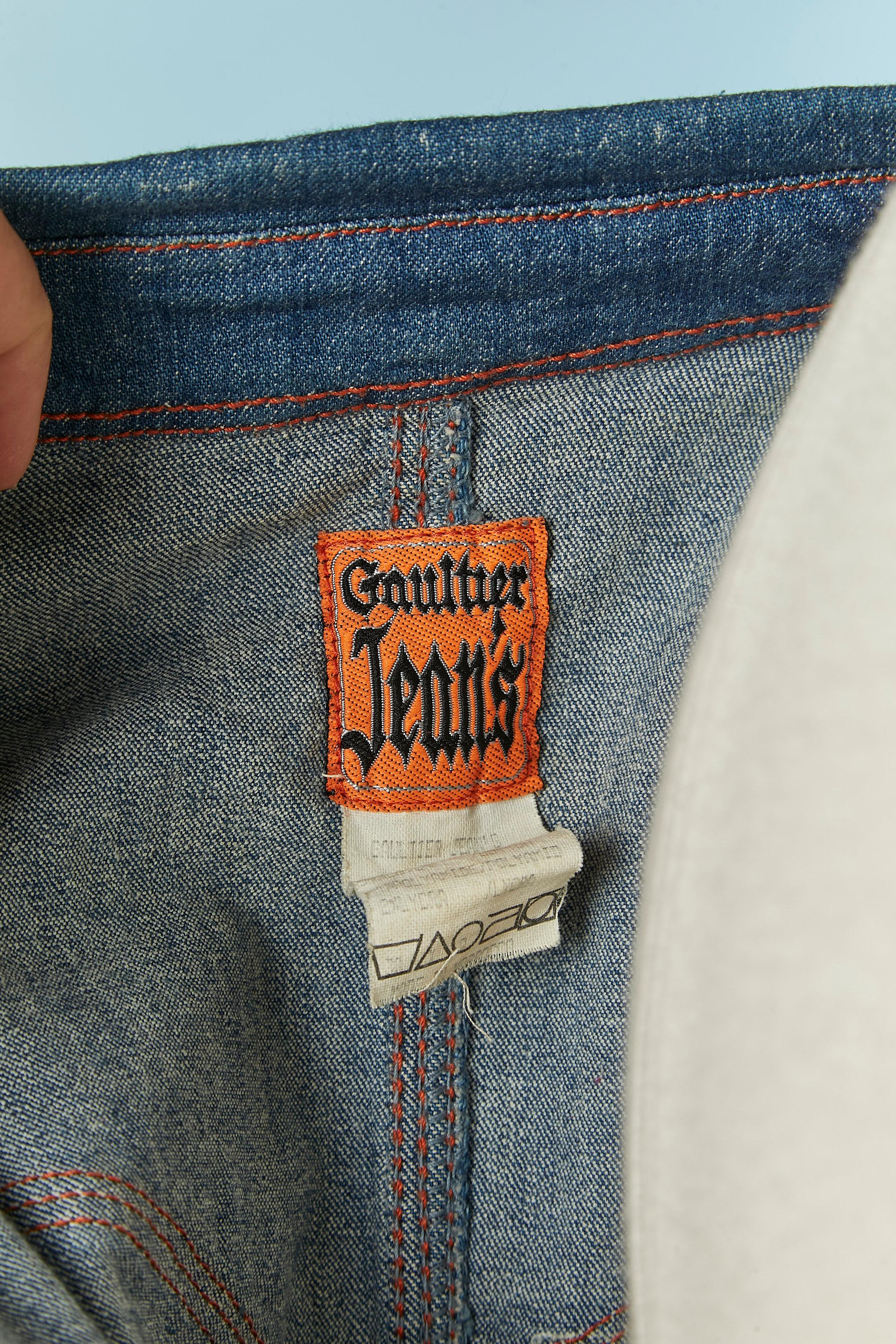 Robe en jean à manches courtes GAULTIER JEANS en vente 4