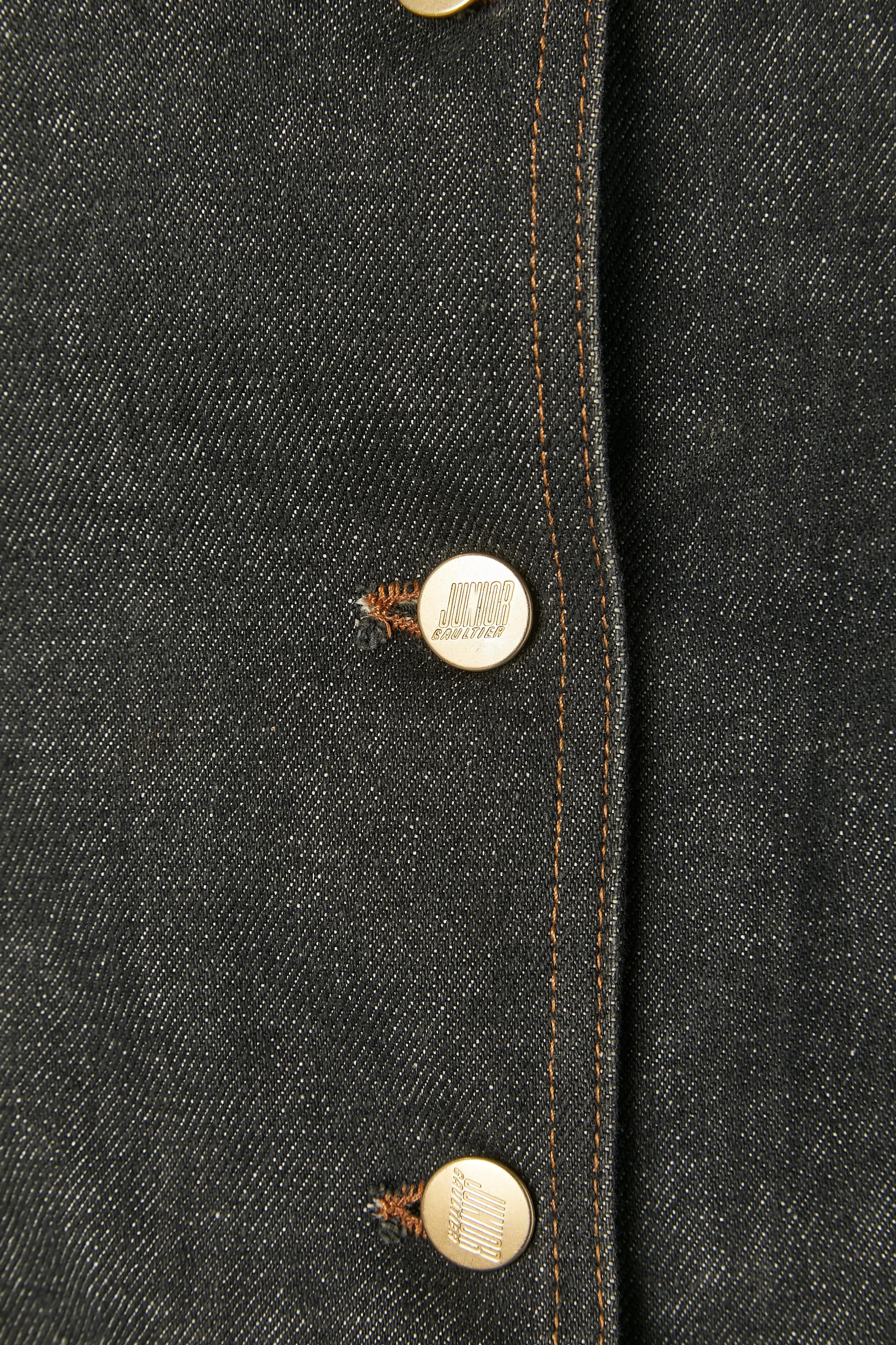 Chaqueta vaquera sin mangas con cordones en la espalda  GAULTIER JUNIOR en Excelente estado para la venta en Saint-Ouen-Sur-Seine, FR