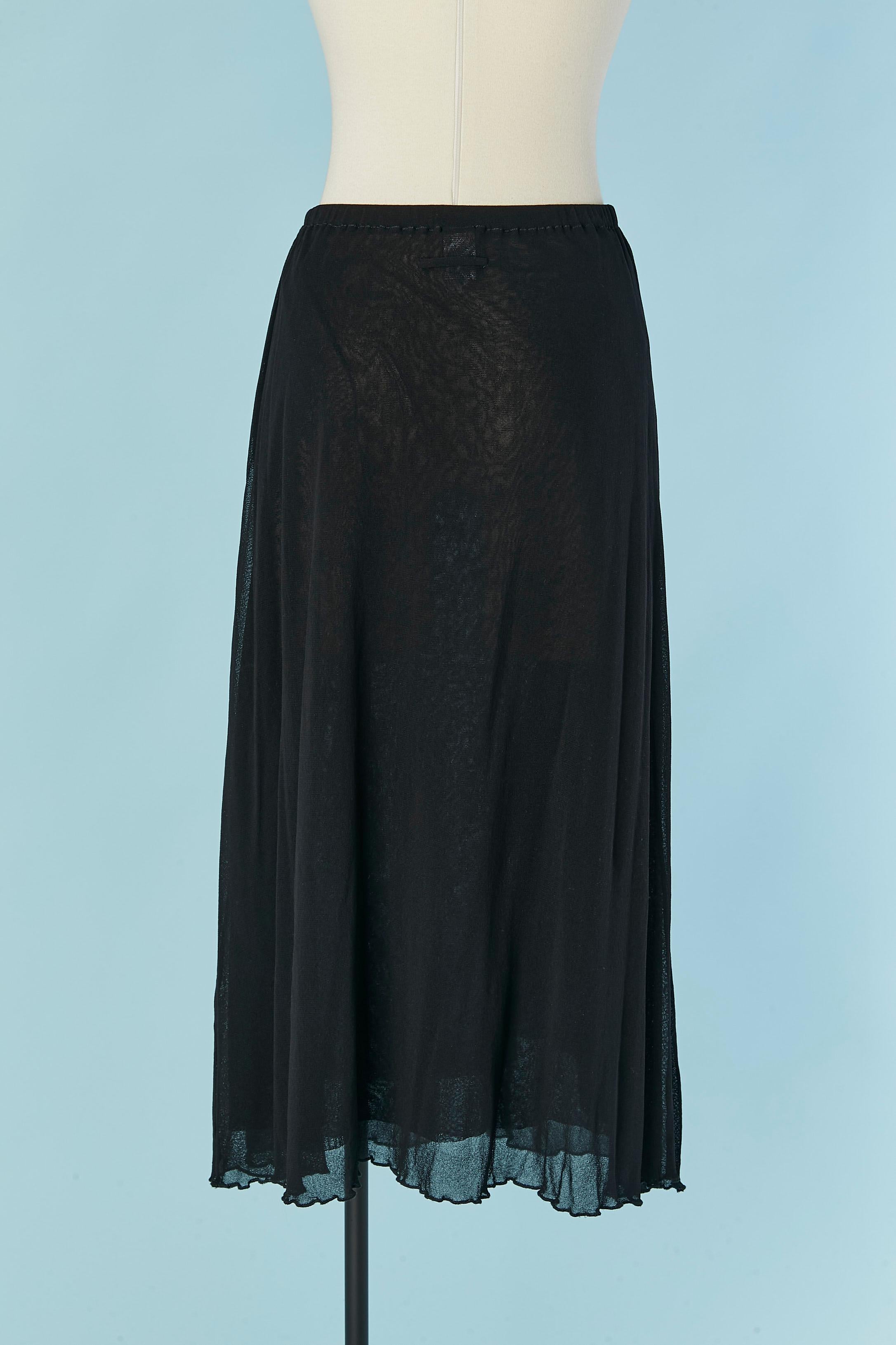 Jupe longue en tulle extensible noir JEAN-PAUL GAULTIER SOLEIL Pour femmes en vente