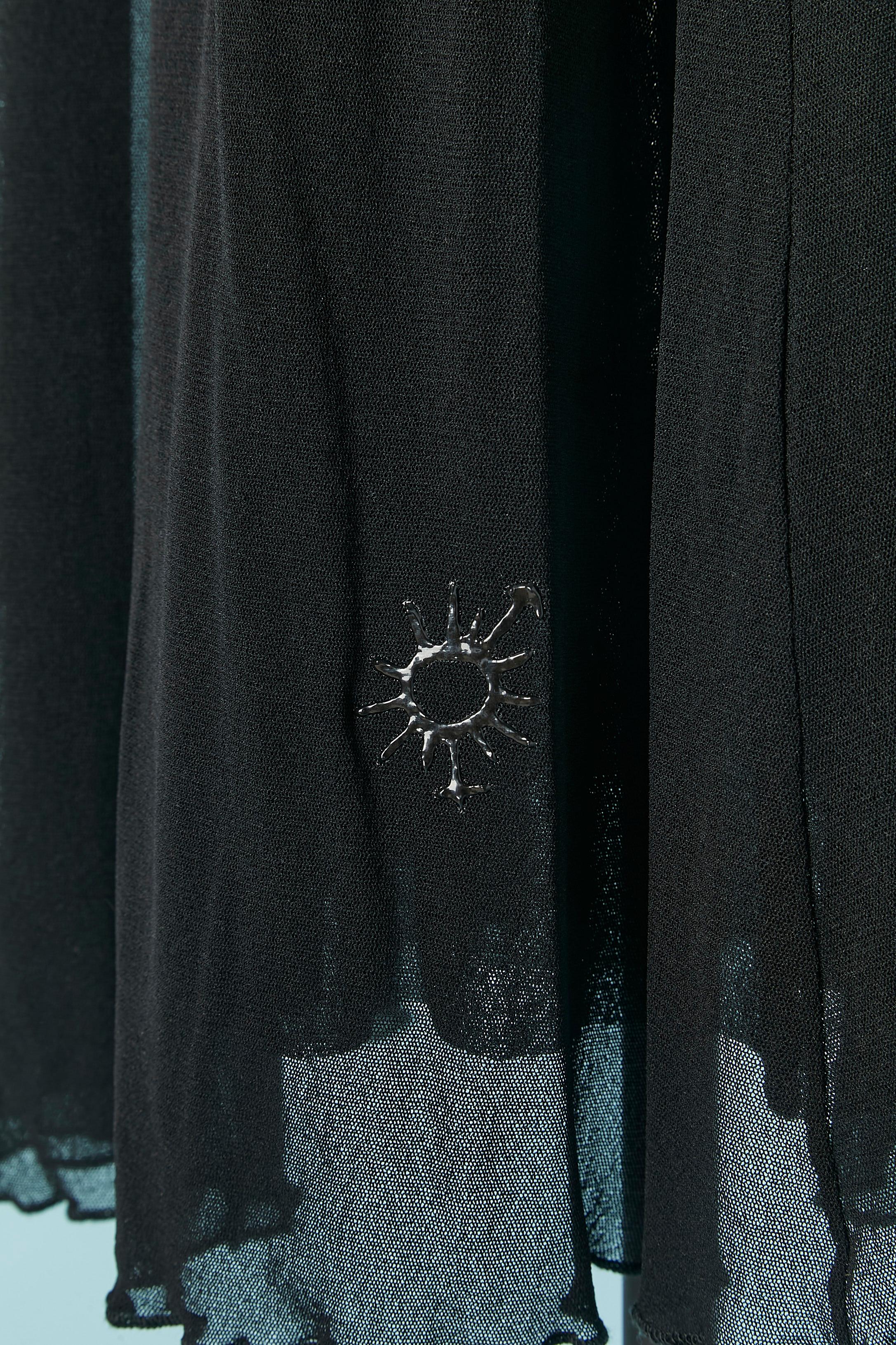Noir Jupe longue en tulle extensible noir JEAN-PAUL GAULTIER SOLEIL en vente