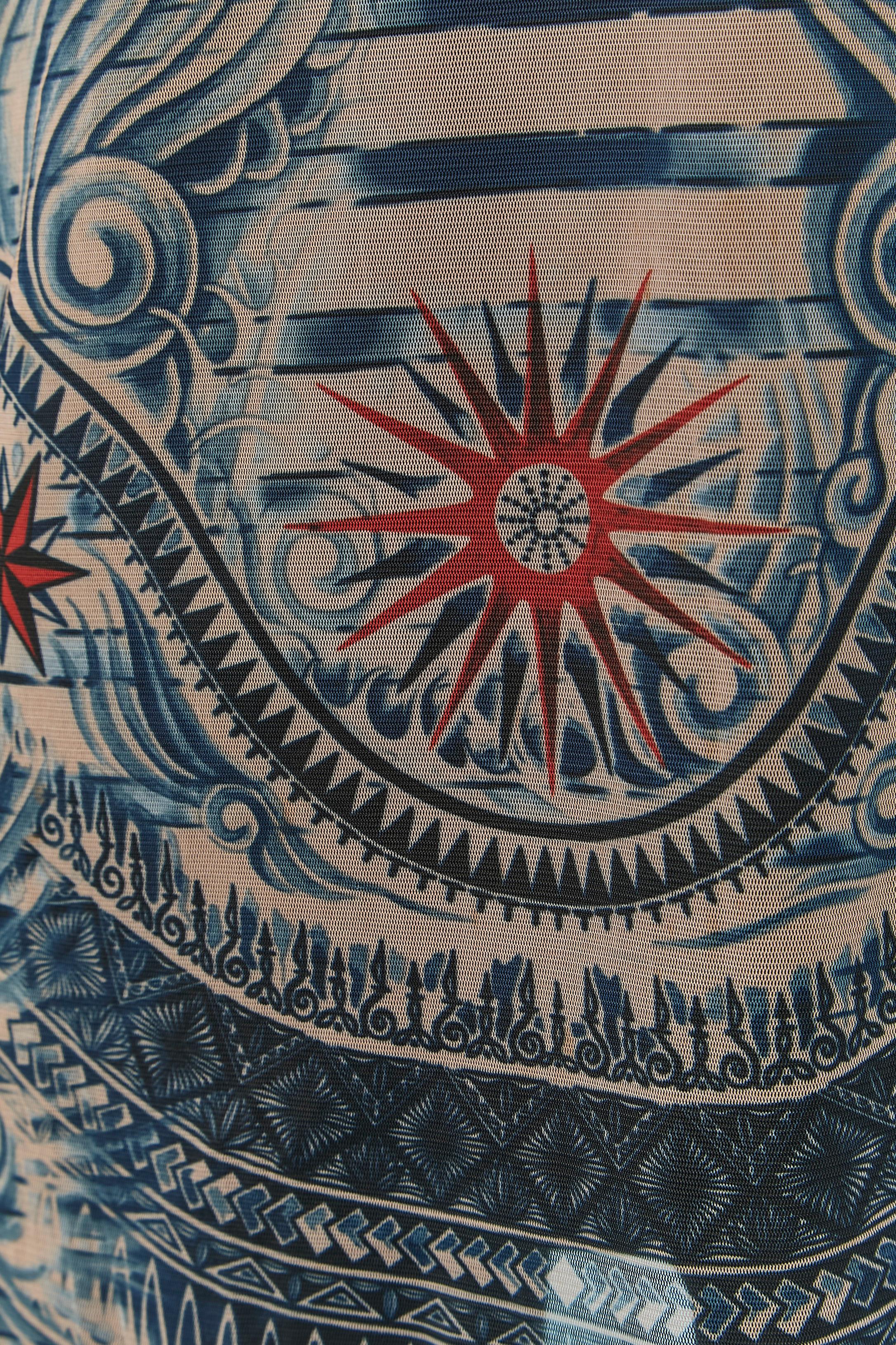 Nero Maglietta a maniche lunghe Tattoo di Jean Paul Gaultier per LINDEX in vendita