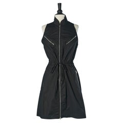 Schwarzes ärmelloses Baumwollkleid mit Reißverschluss JEAN-PAUL GAULTIER
