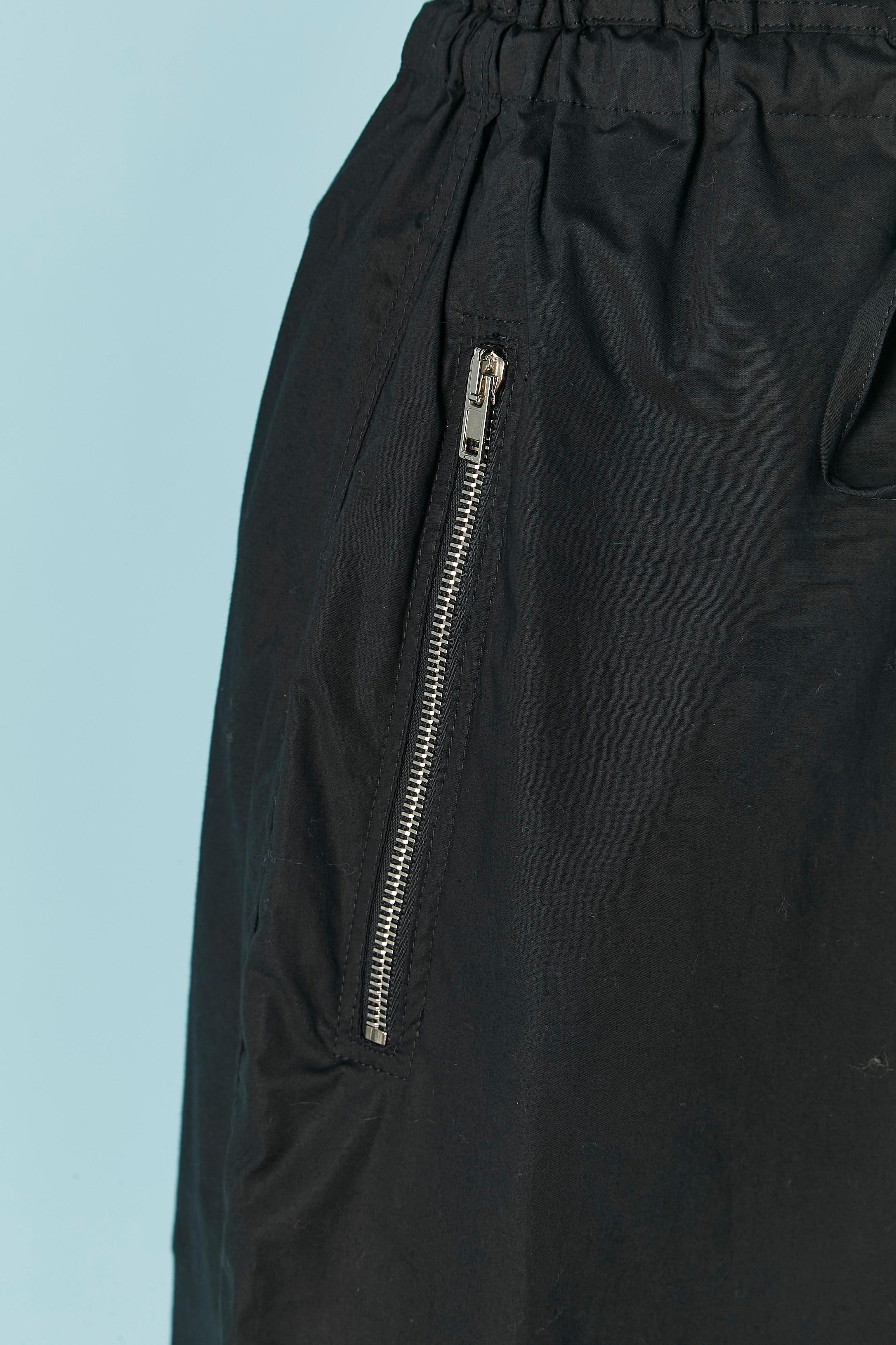 Noir Robe noire en coton sans manches avec fermeture à glissière JEAN-PAUL GAULTIER en vente