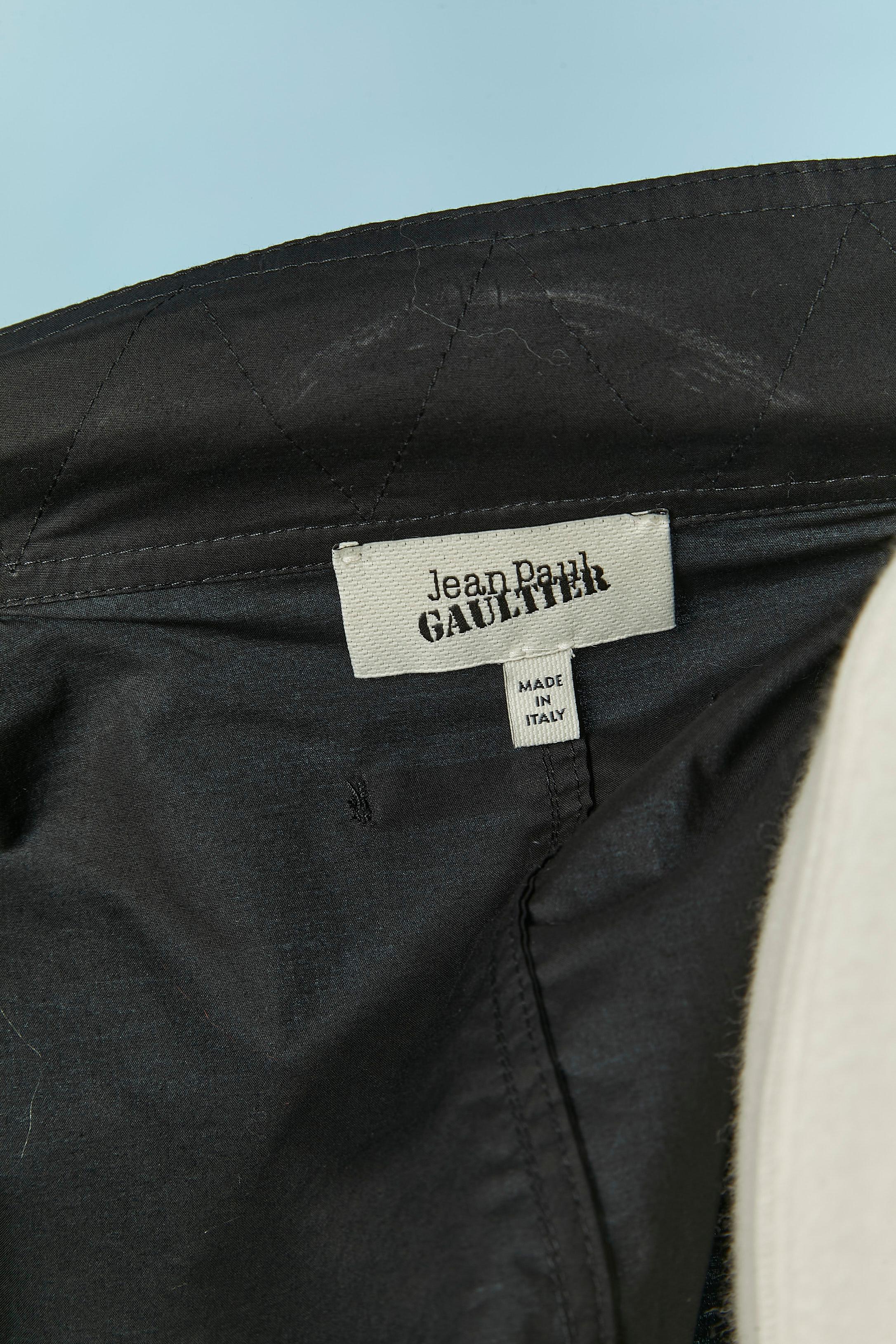 Robe noire en coton sans manches avec fermeture à glissière JEAN-PAUL GAULTIER en vente 2