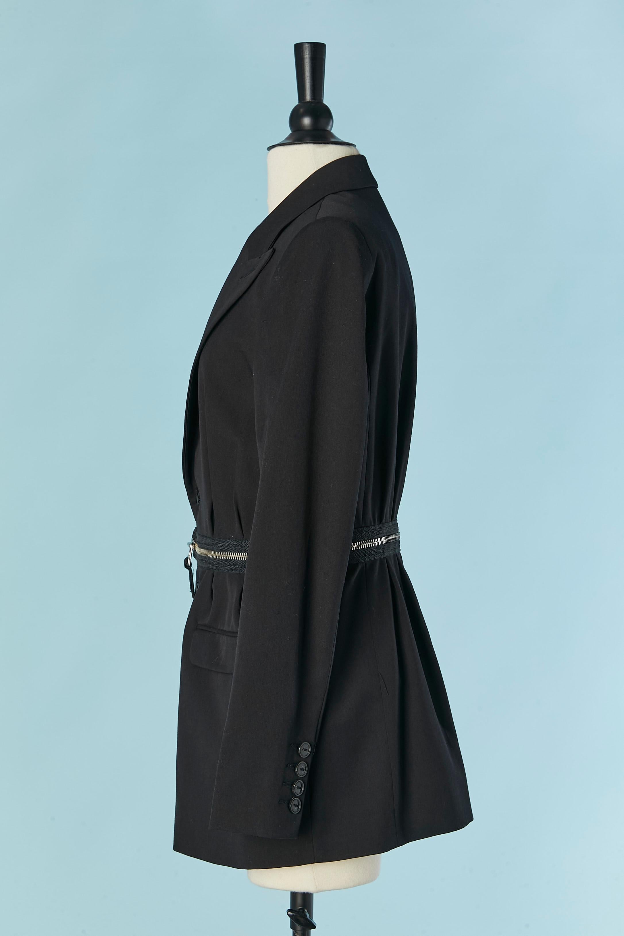 Giacca monopetto nera con cerniera JEAN-PAUL GAULTIER per LINDEX In condizioni ottime in vendita a Saint-Ouen-Sur-Seine, FR