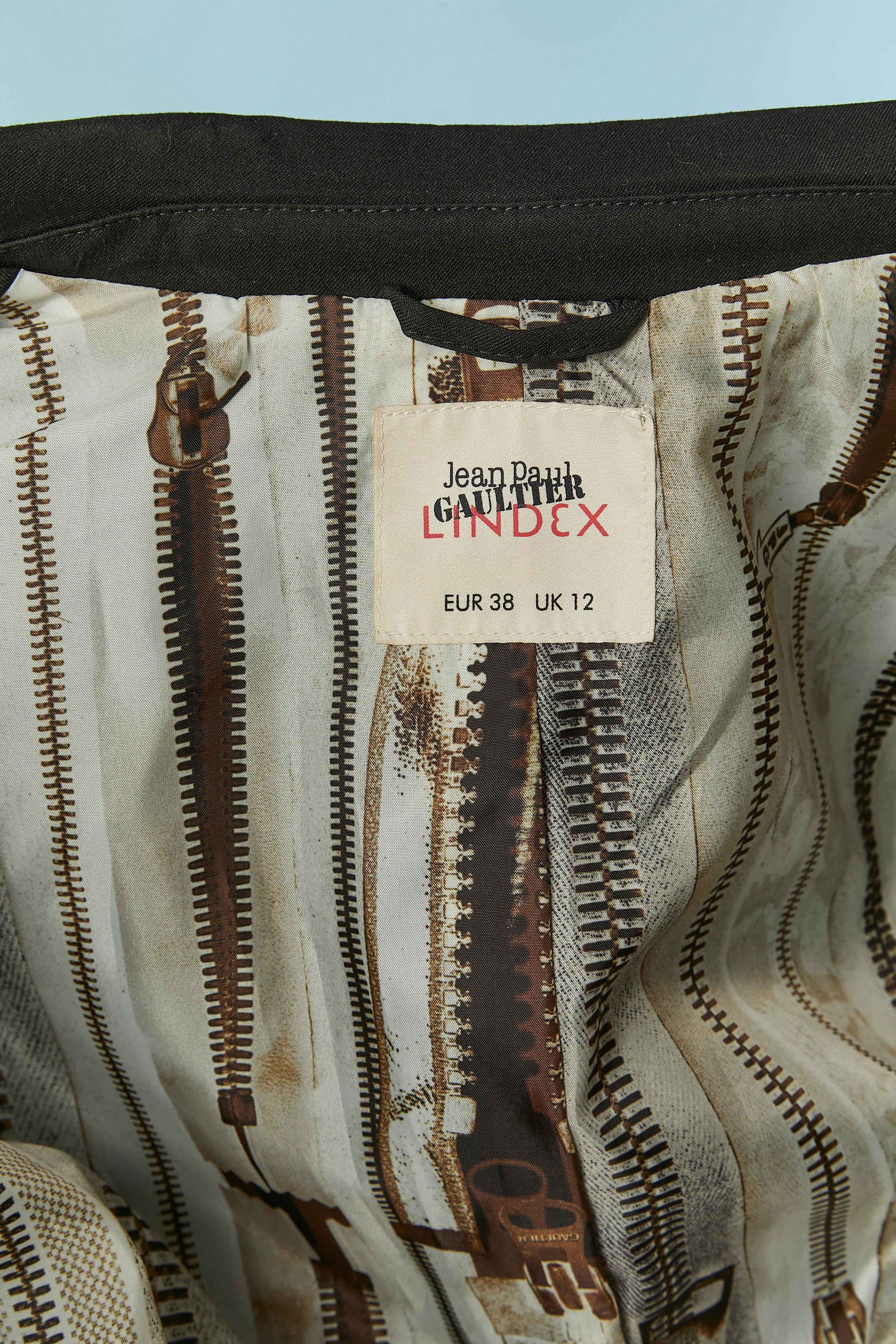 Giacca monopetto nera con cerniera JEAN-PAUL GAULTIER per LINDEX in vendita 1