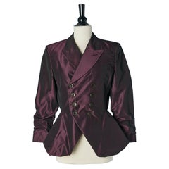 Purple taffetas double-breasted jacket JEAN-PAUL GAULTIER Classique