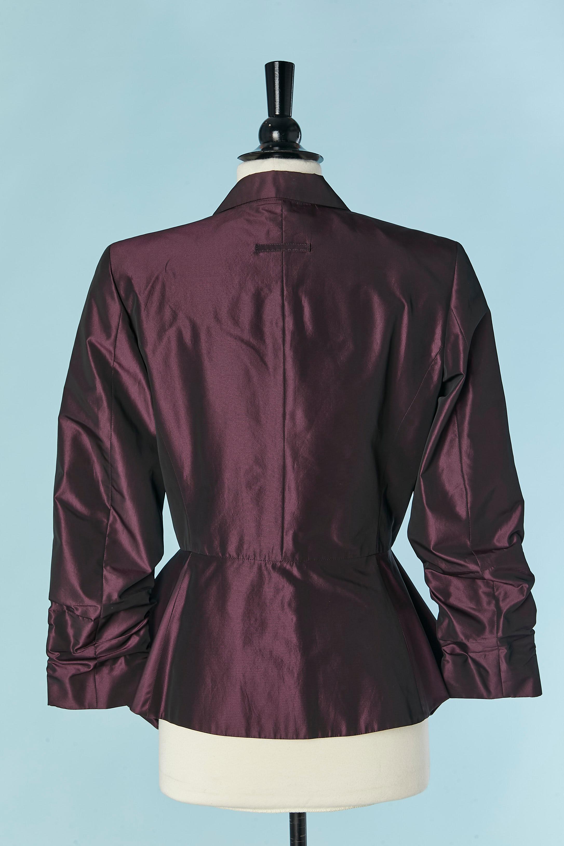 Donna Giacca doppiopetto in taffetas viola Jean Paul Gaultier Classique in vendita