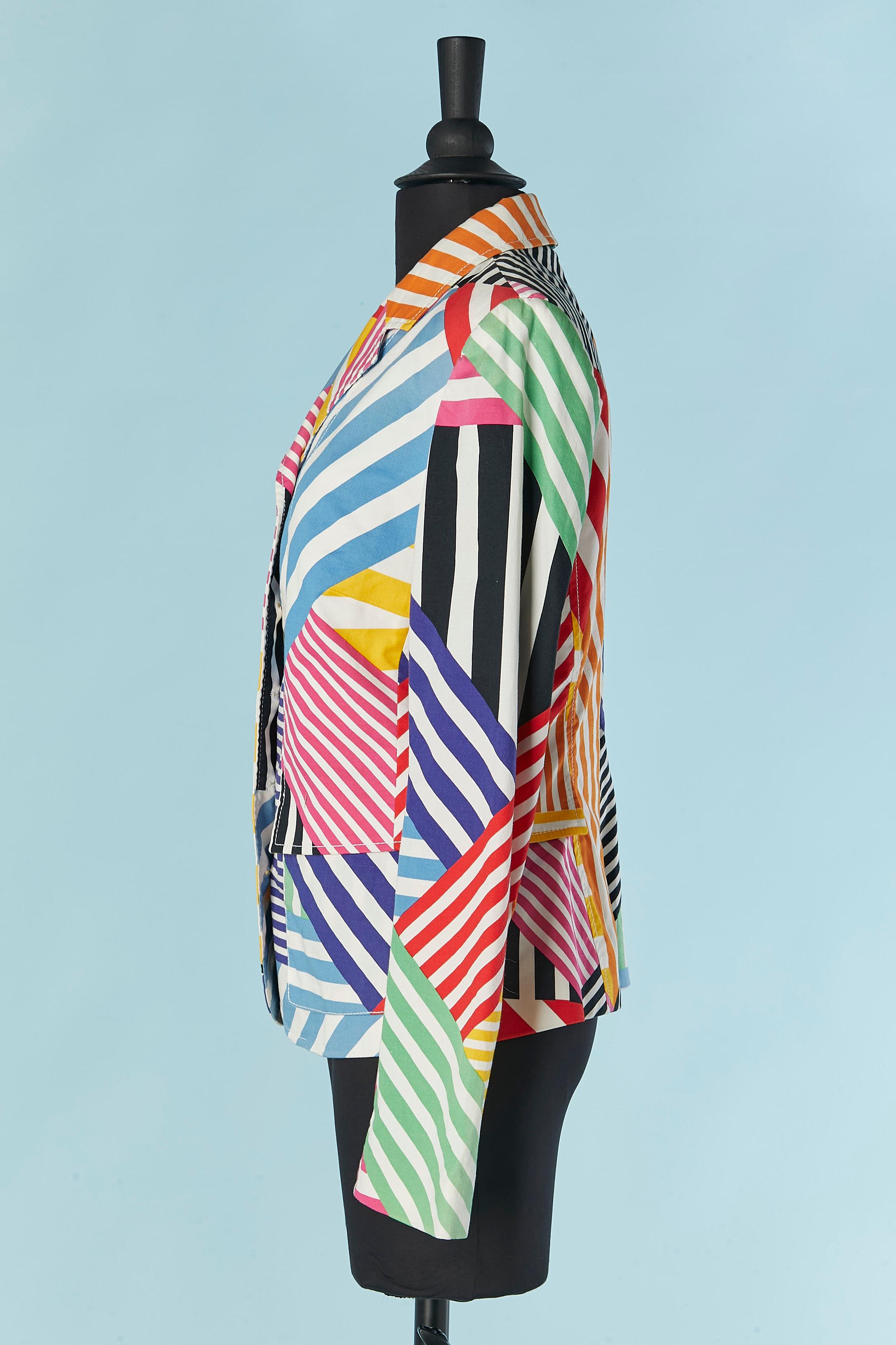 Veste en coton imprimé multicolore JC DE CASTELBAJAC Pour femmes en vente