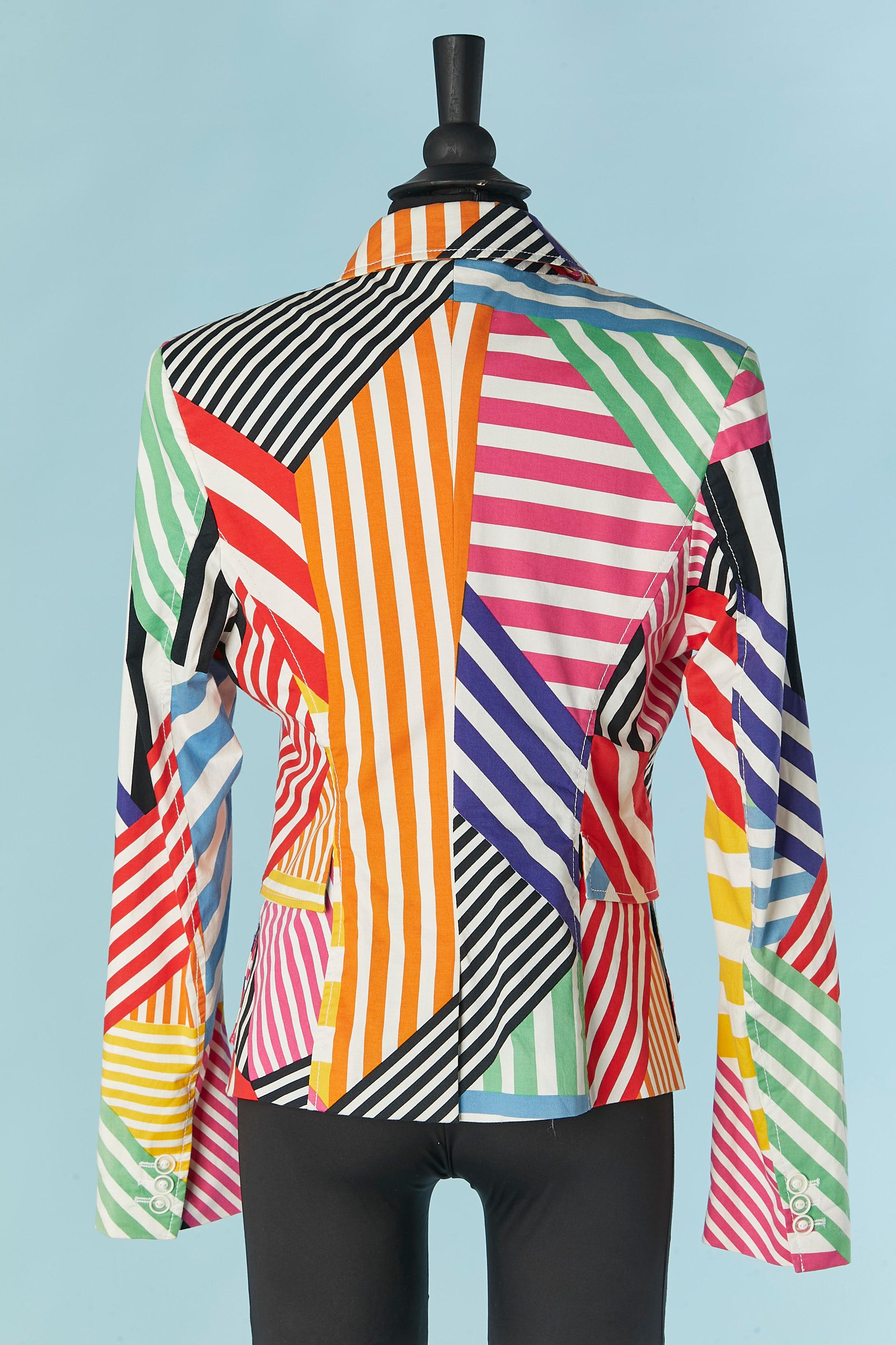 Veste en coton imprimé multicolore JC DE CASTELBAJAC en vente 1