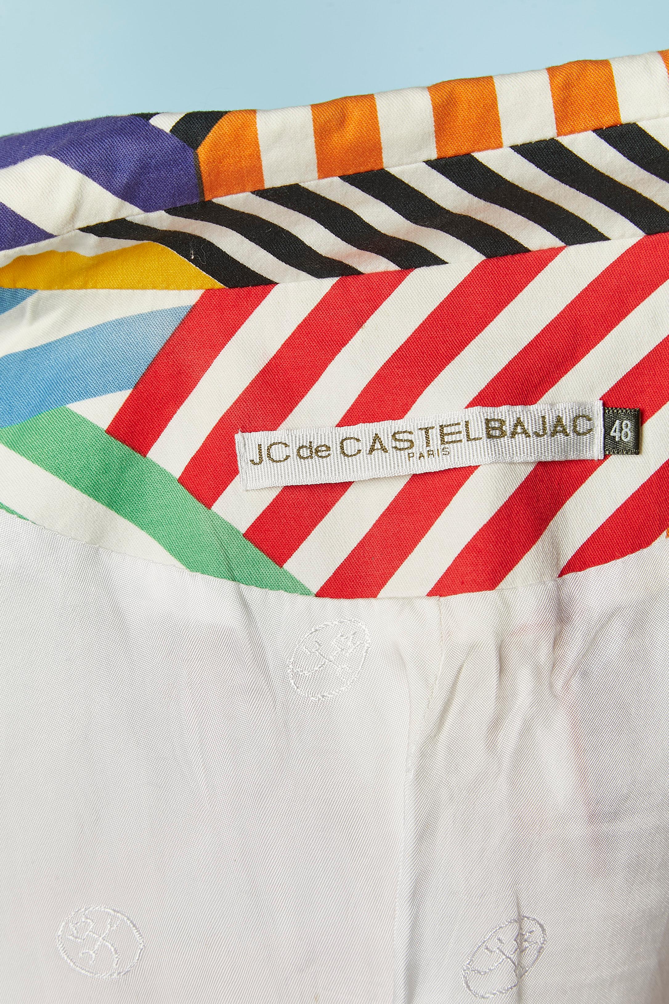 Veste en coton imprimé multicolore JC DE CASTELBAJAC en vente 2