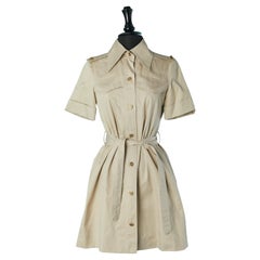 Beige cotton day dress TED LAPIDUS