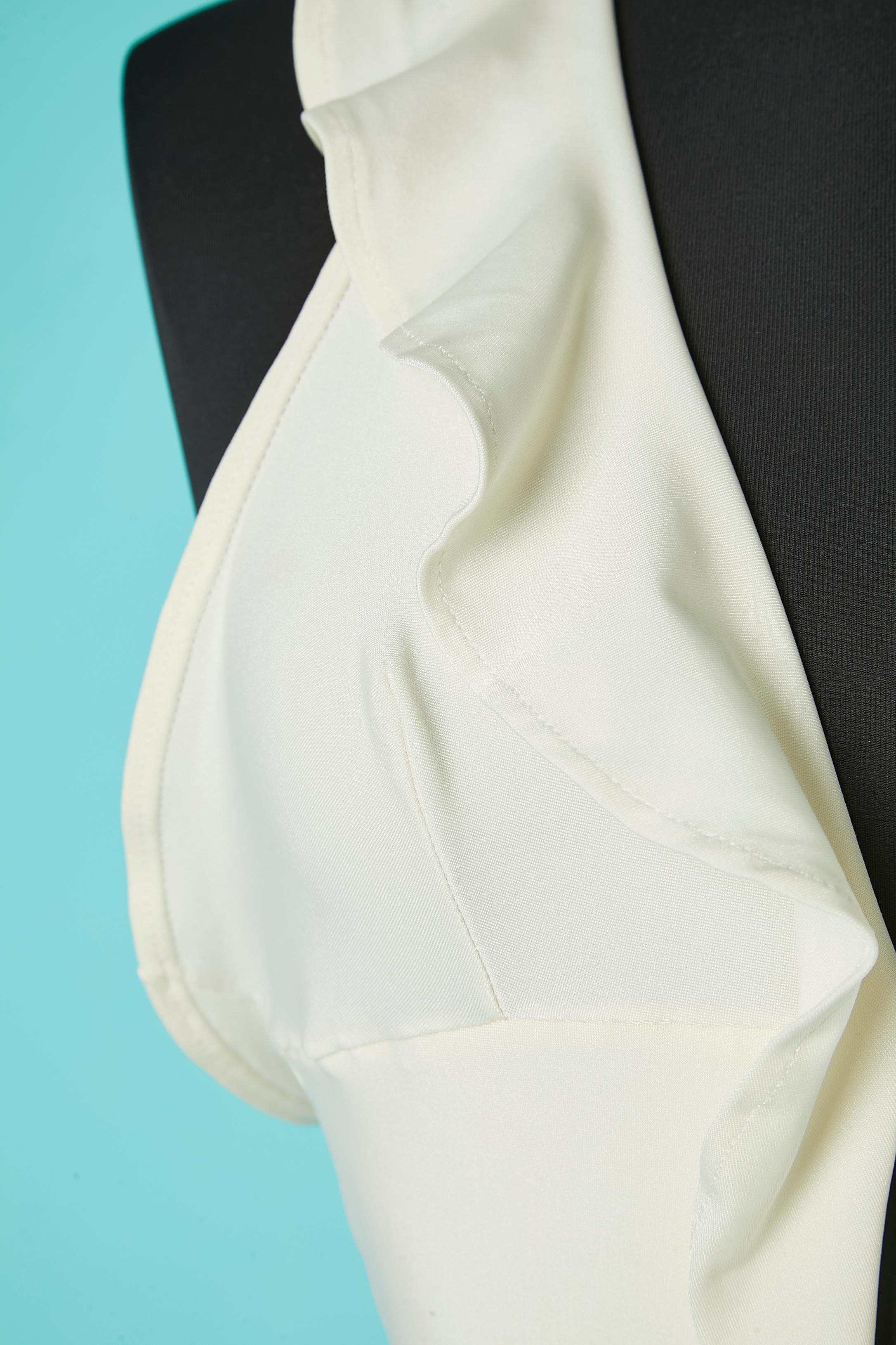 Off-white Badeanzug mit Rüschenausschnitt TED LAPIDUS (Grau) im Angebot