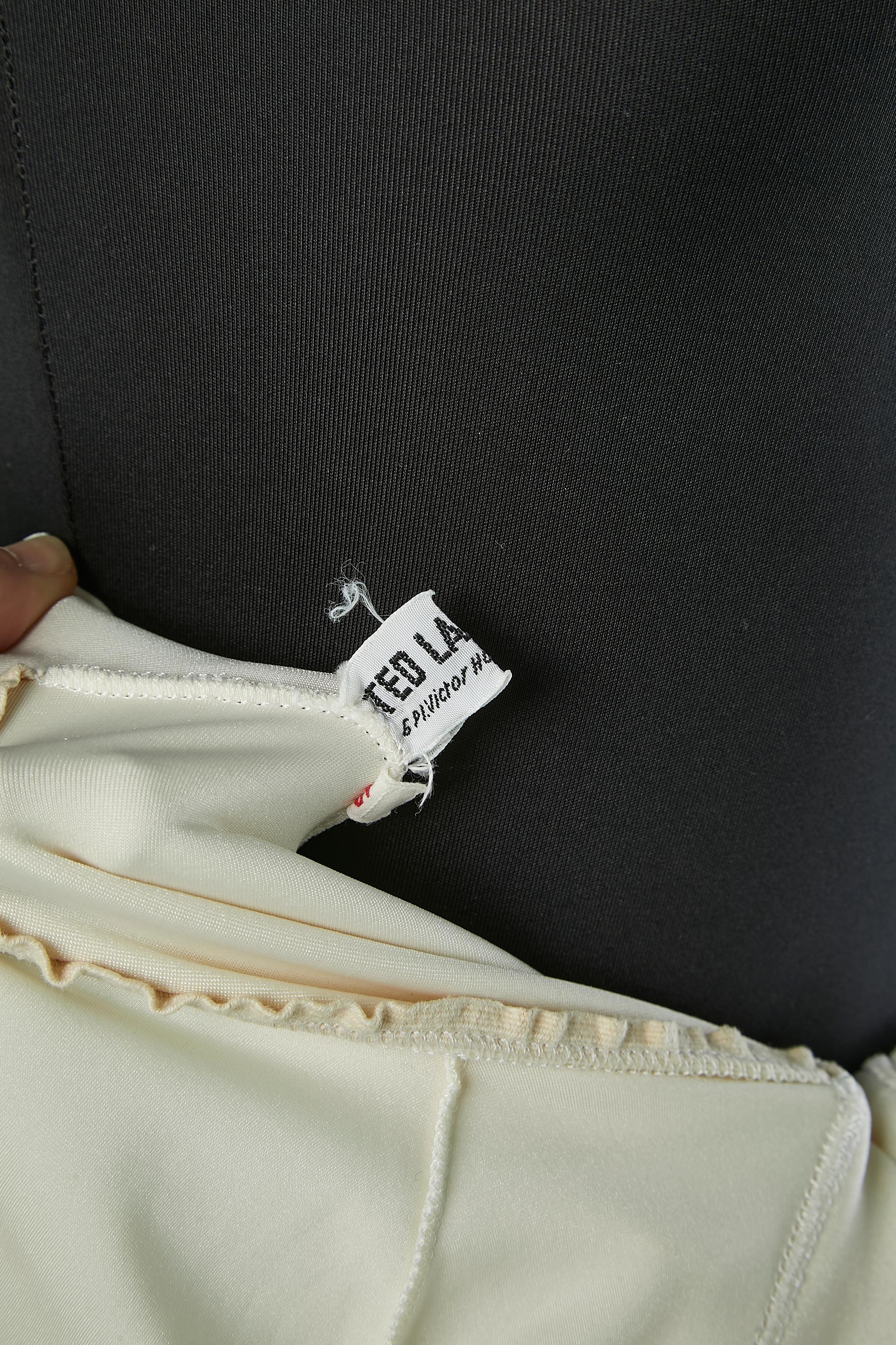 Off-white Badeanzug mit Rüschenausschnitt TED LAPIDUS im Angebot 1