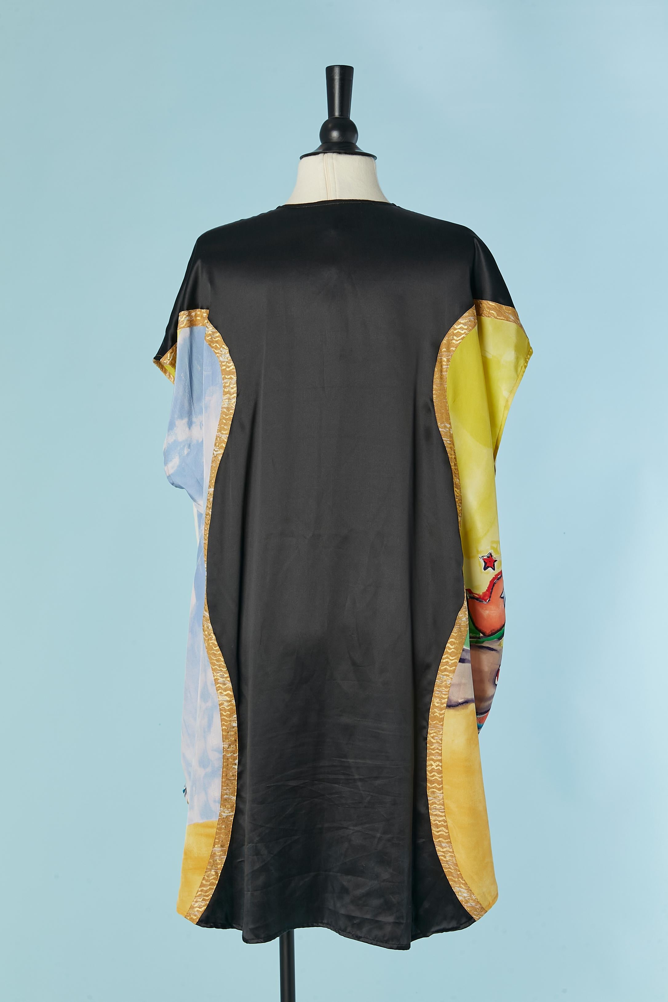 Donna Abito camicia in seta con stampa a mano di dolore Tsumori Chisato in vendita