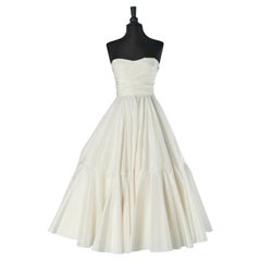 Robe bustier en soie blanche CHRISTIAN DIOR