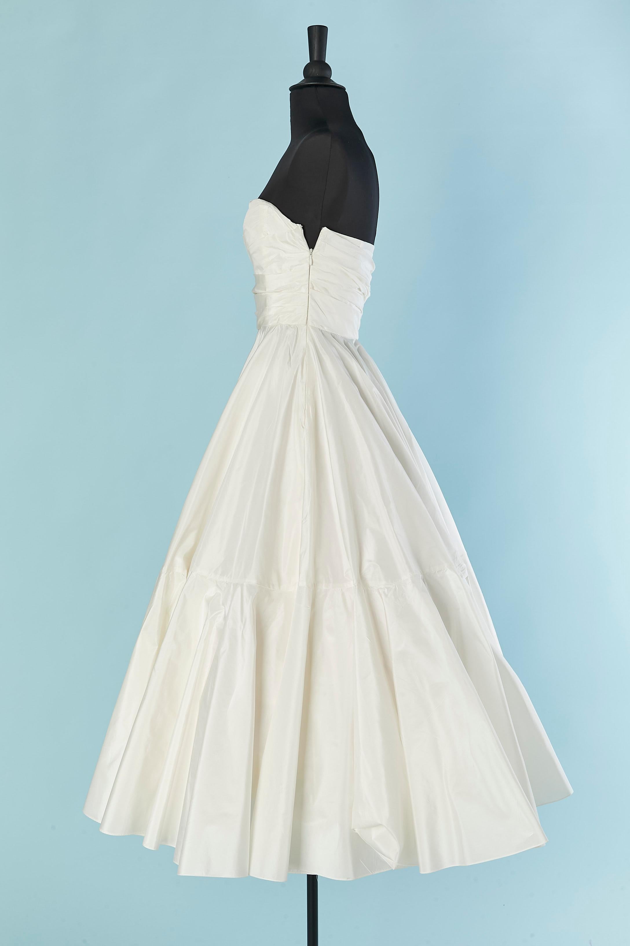 Weißes Seiden-Bustierkleid CHRISTIAN DIOR im Angebot 1