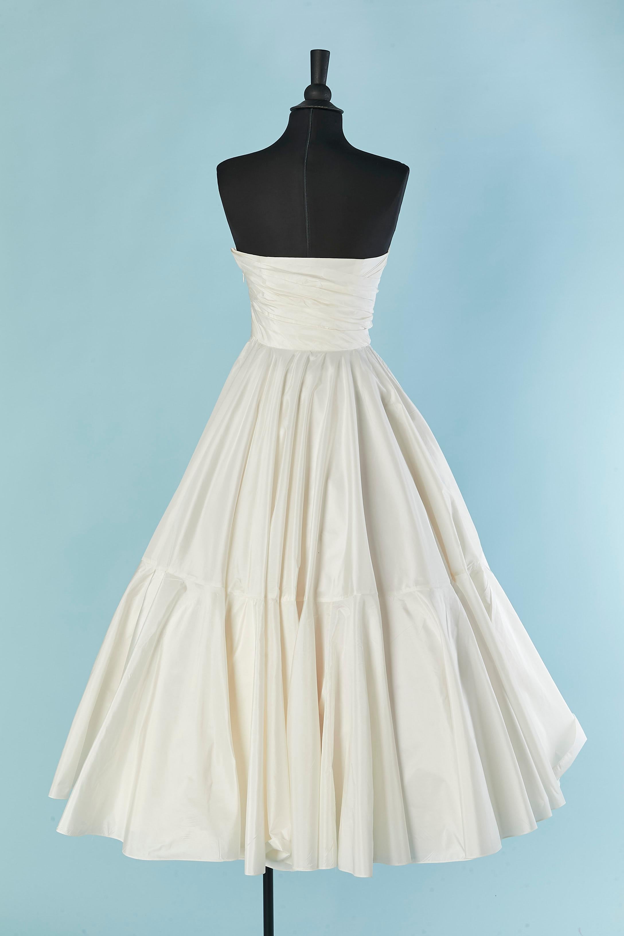 Weißes Seiden-Bustierkleid CHRISTIAN DIOR im Angebot 2
