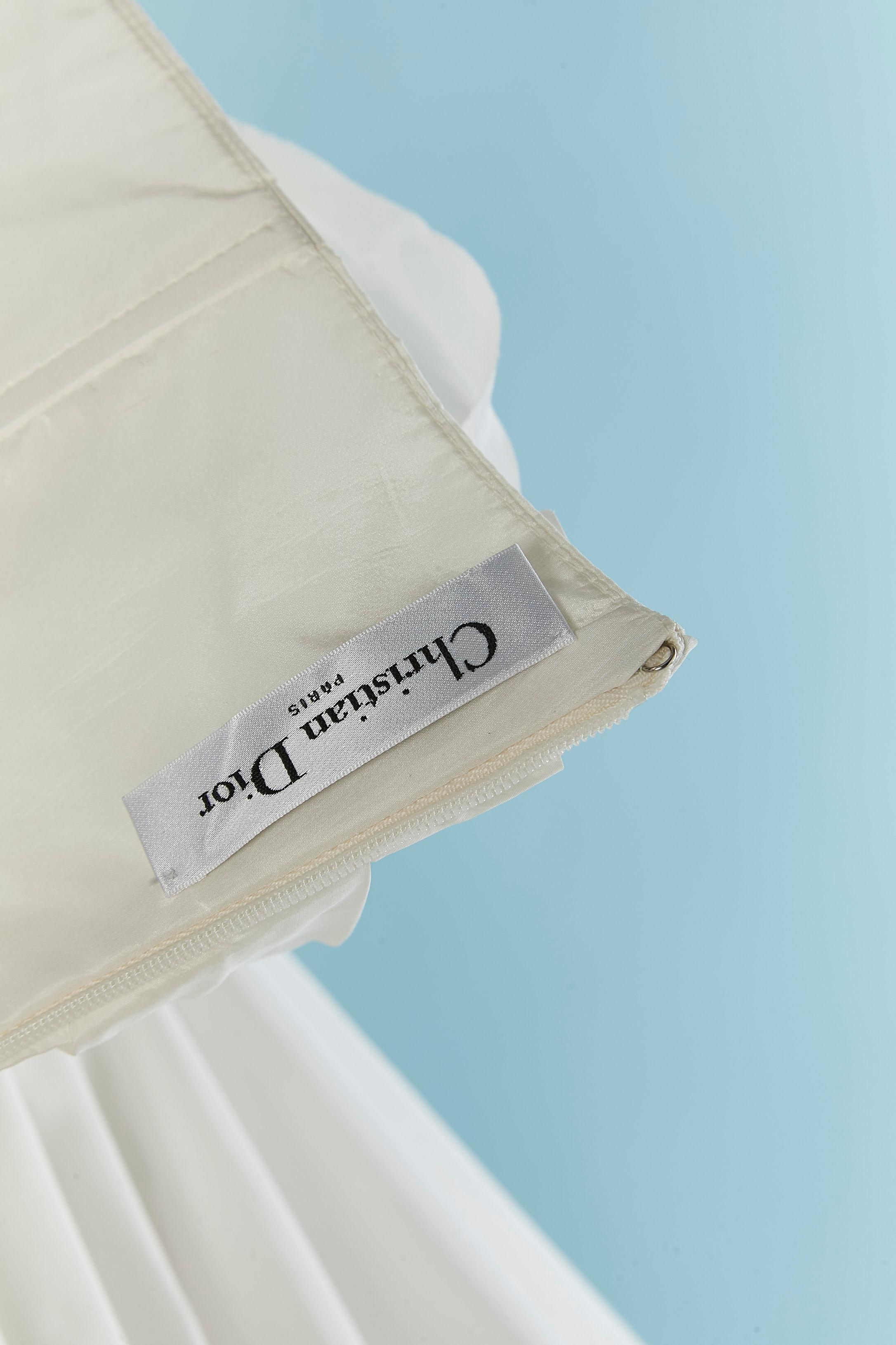 Weißes Seiden-Bustierkleid CHRISTIAN DIOR im Angebot 3