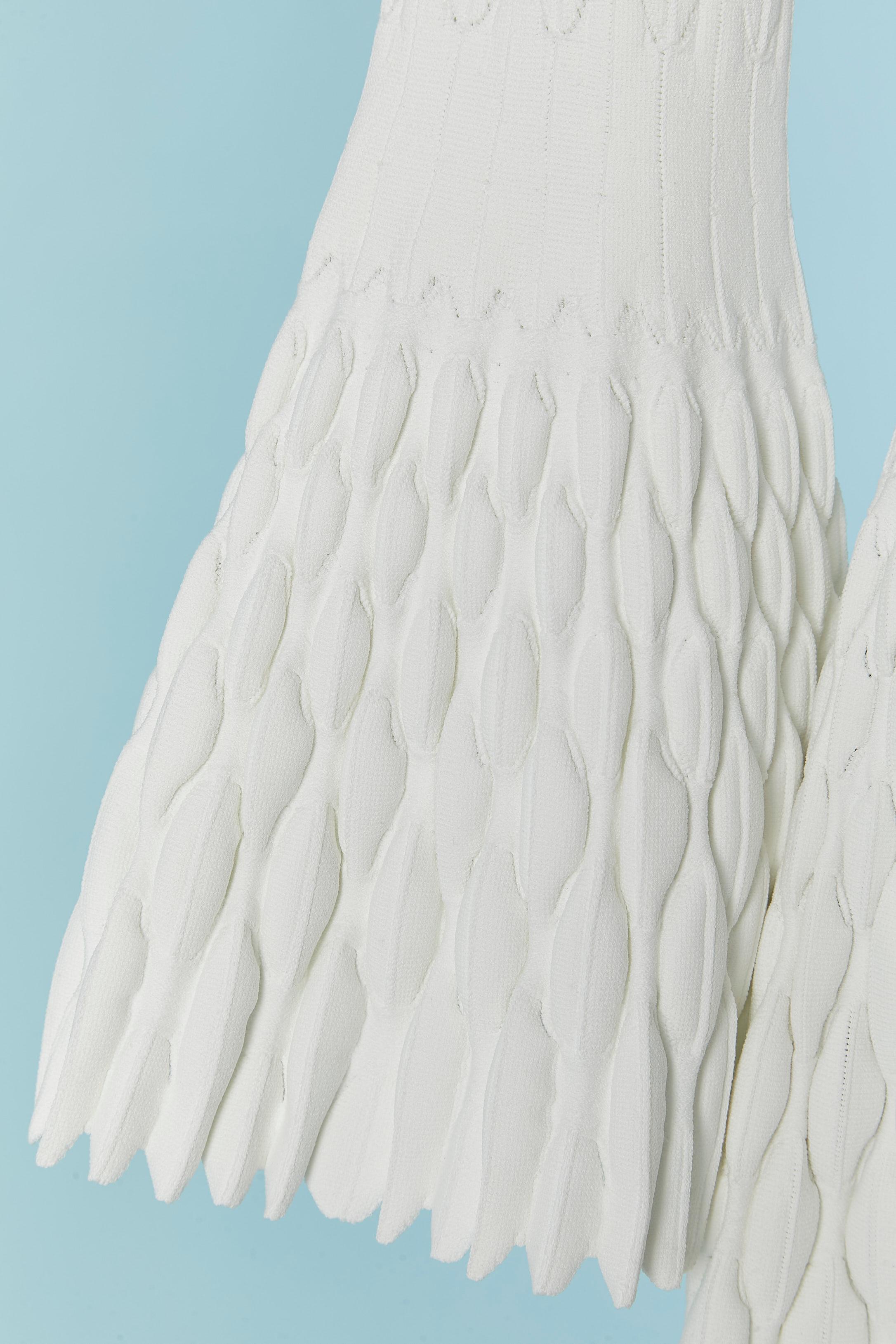 Robe en jacquard blanc ALAIA Excellent état - En vente à Saint-Ouen-Sur-Seine, FR