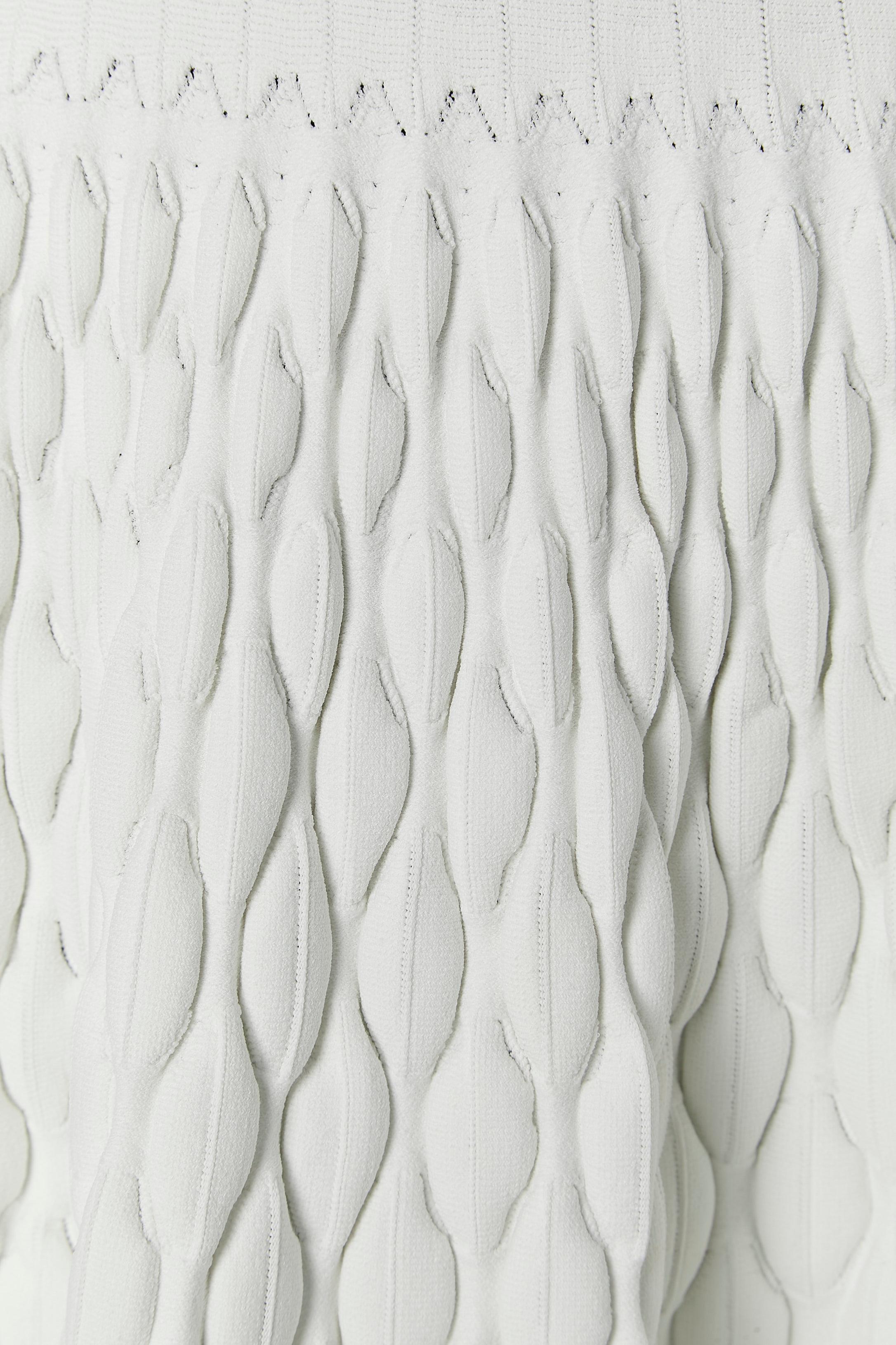 Gris Robe en jacquard blanc ALAIA en vente