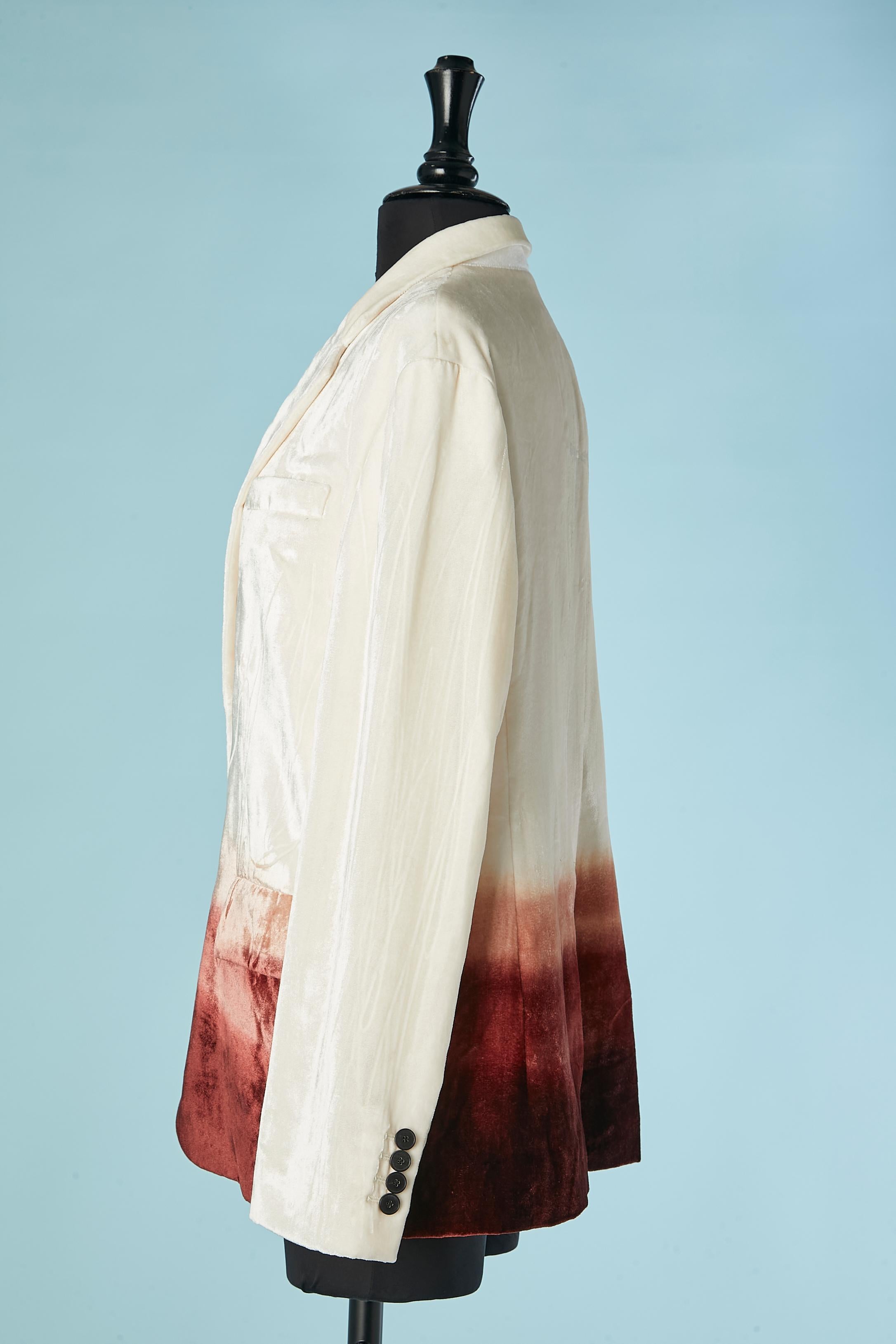 Veste en velours à simple boutonnage avec imprimé bambou CHRISTIAN DIOR en vente 1