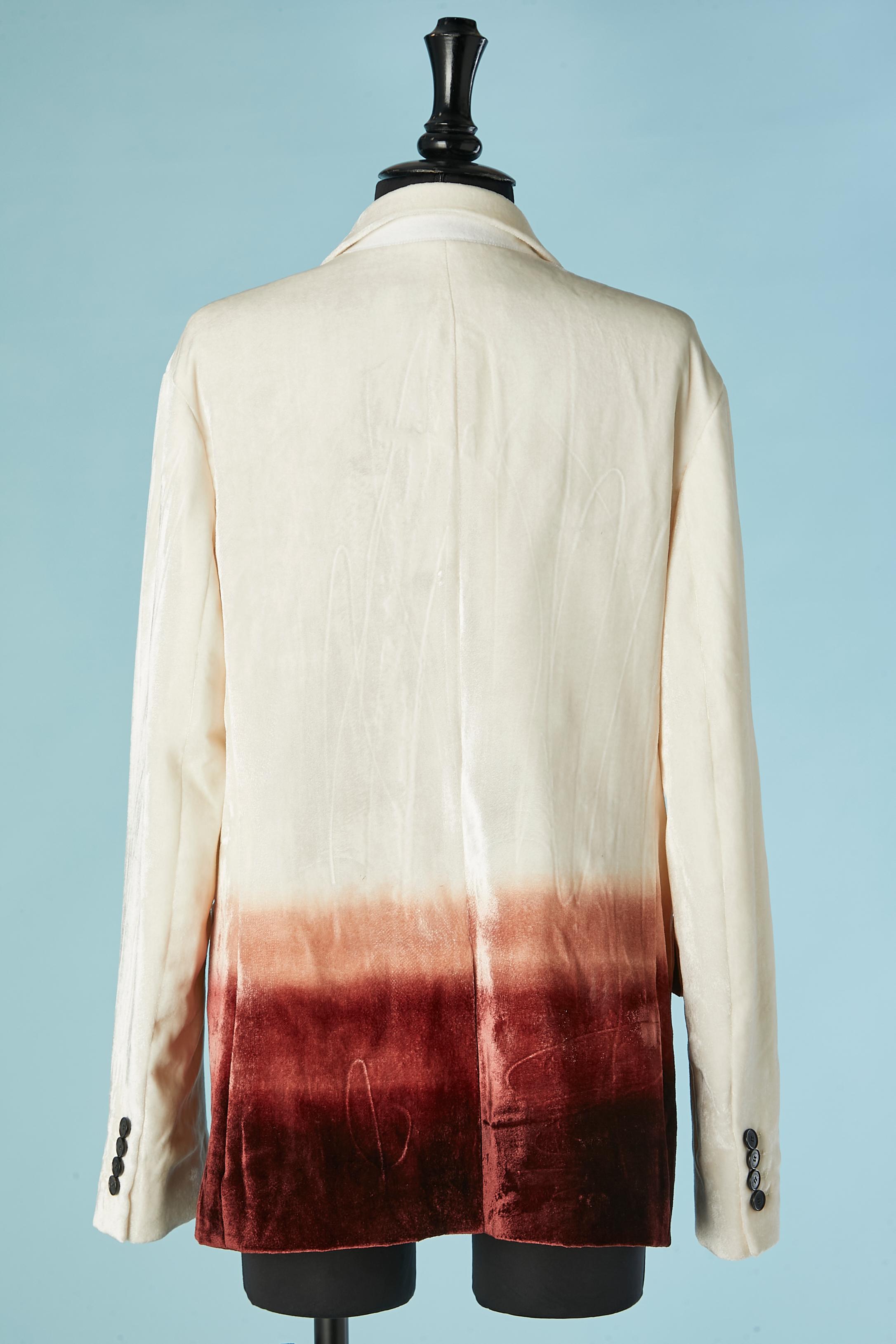 Veste en velours à simple boutonnage avec imprimé bambou CHRISTIAN DIOR en vente 2