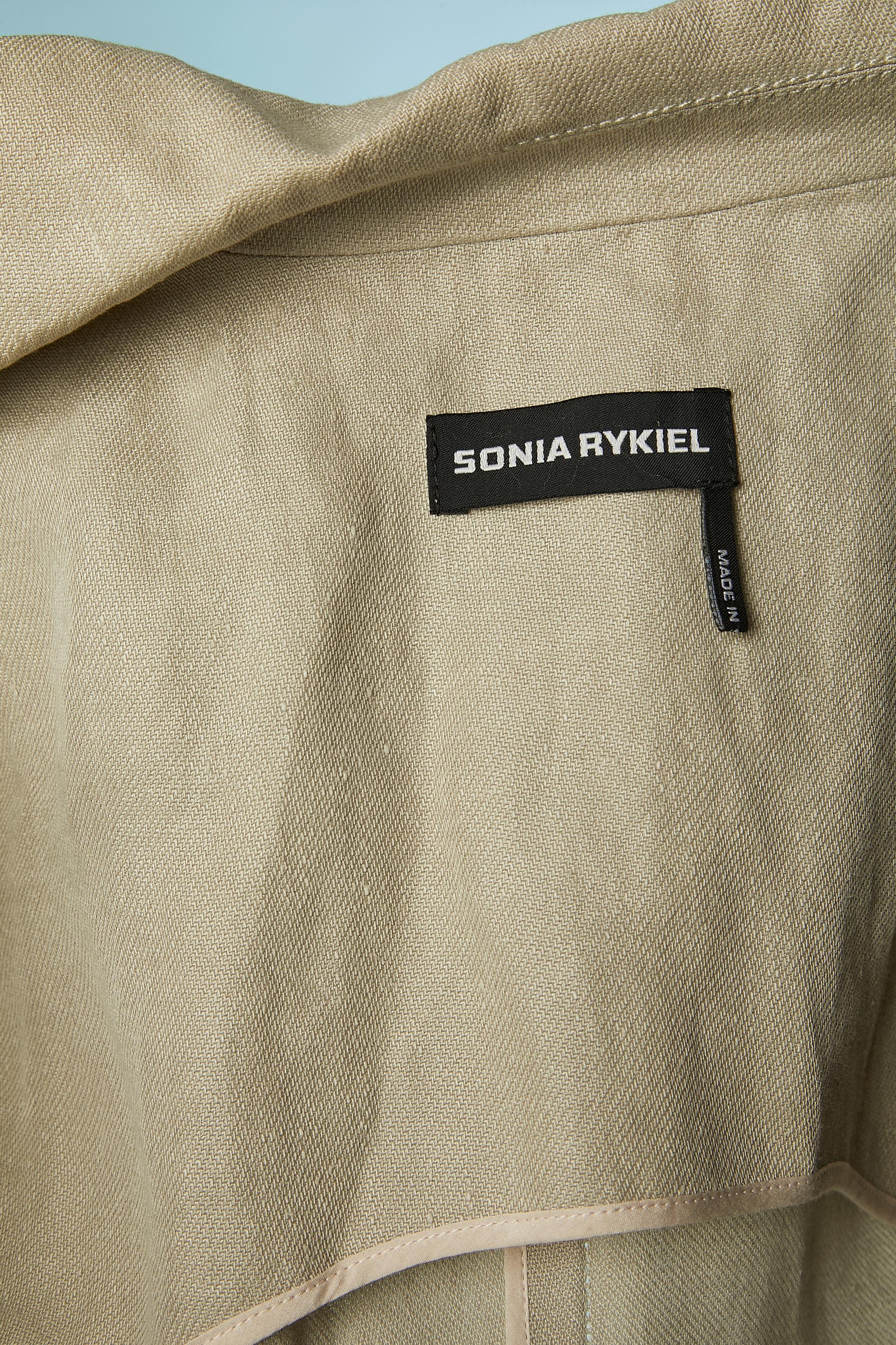 Traje pantalón de lino con chaqueta de un solo pecho SONIA RYKIEL en venta 2