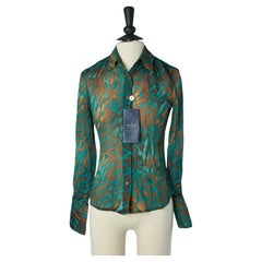 Silk chiffon printed shirt TRUSSARDI JEANS New