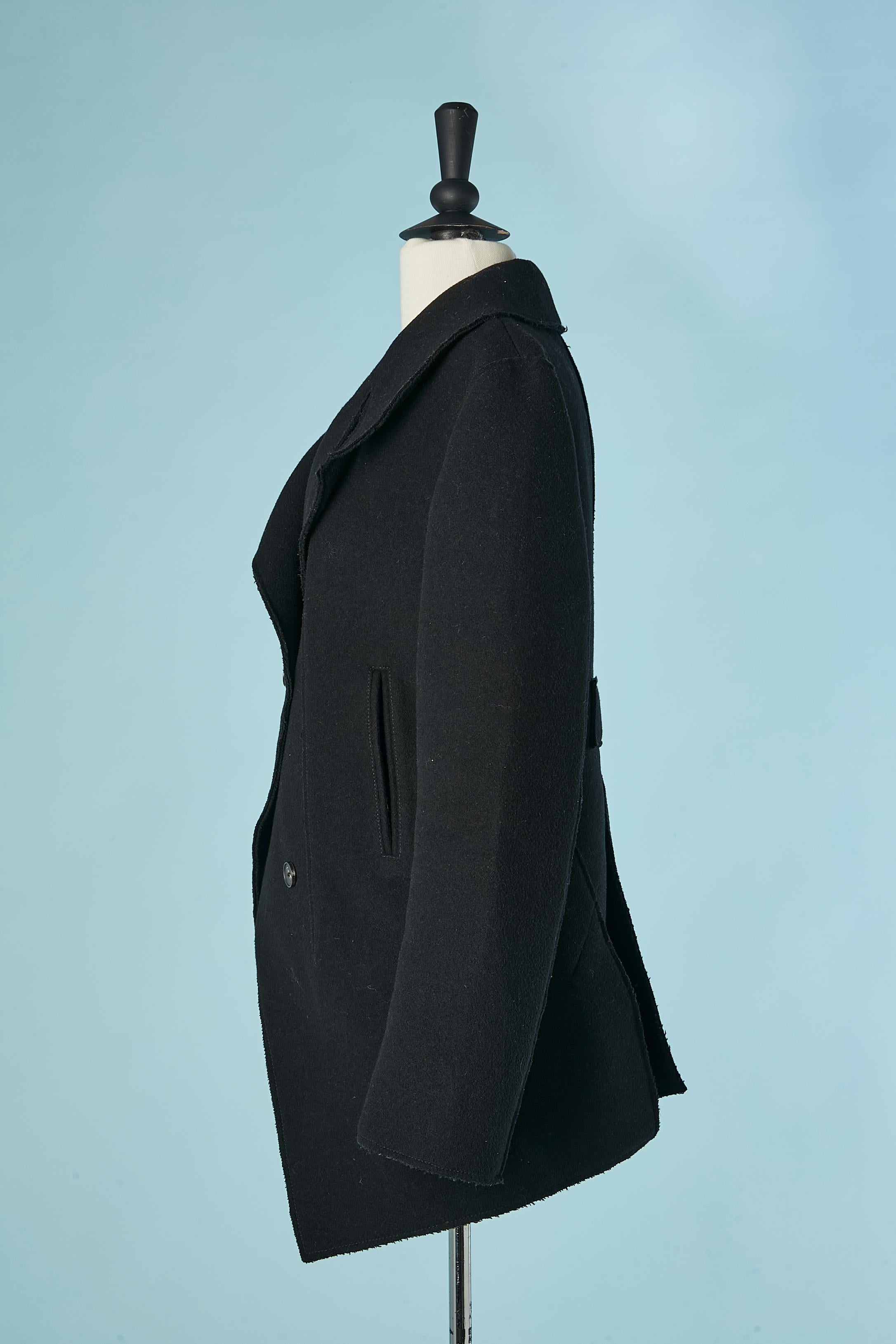 Cappotto doppiopetto in lana nera McQ Alexander McQueen In condizioni ottime in vendita a Saint-Ouen-Sur-Seine, FR