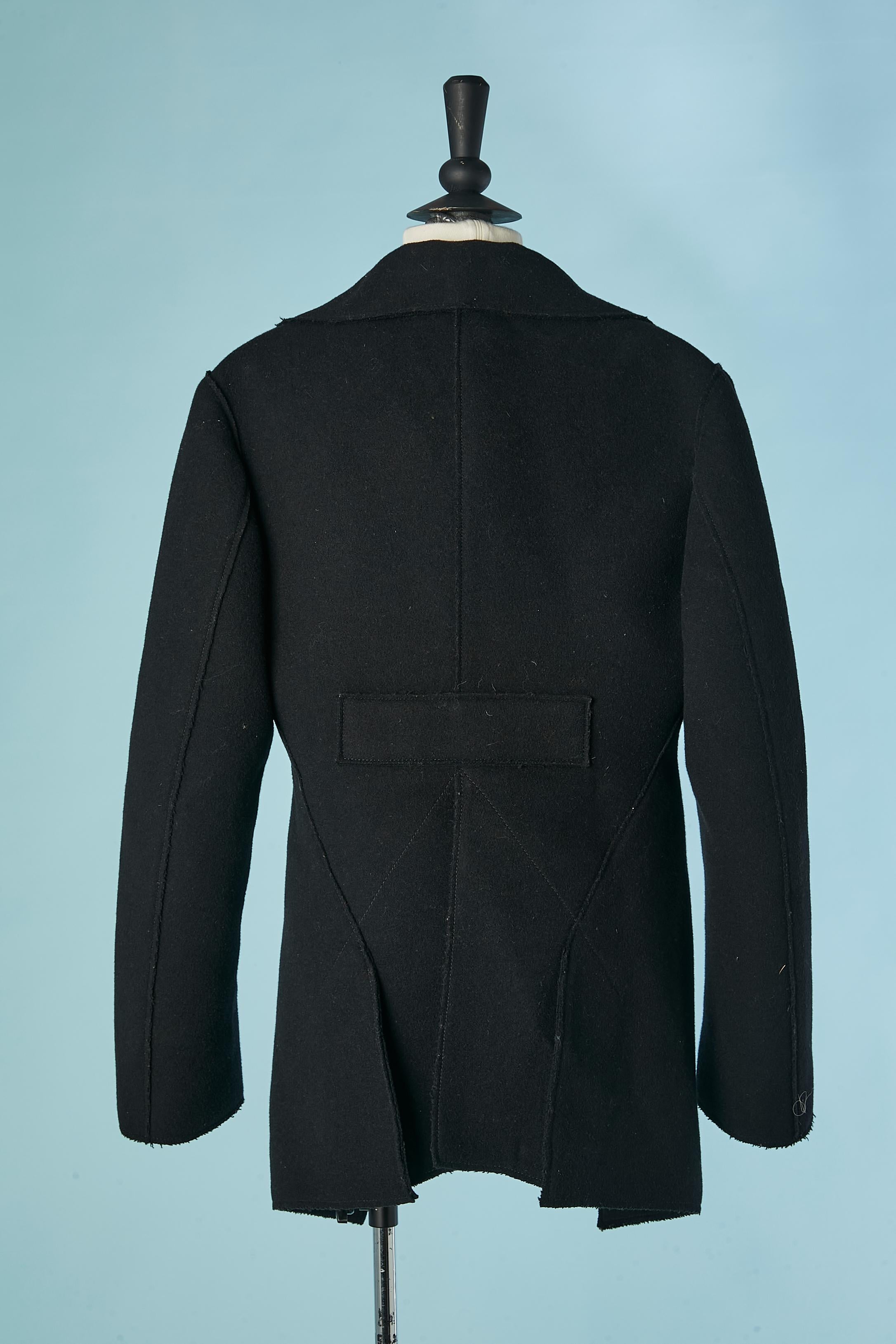 Donna Cappotto doppiopetto in lana nera McQ Alexander McQueen in vendita