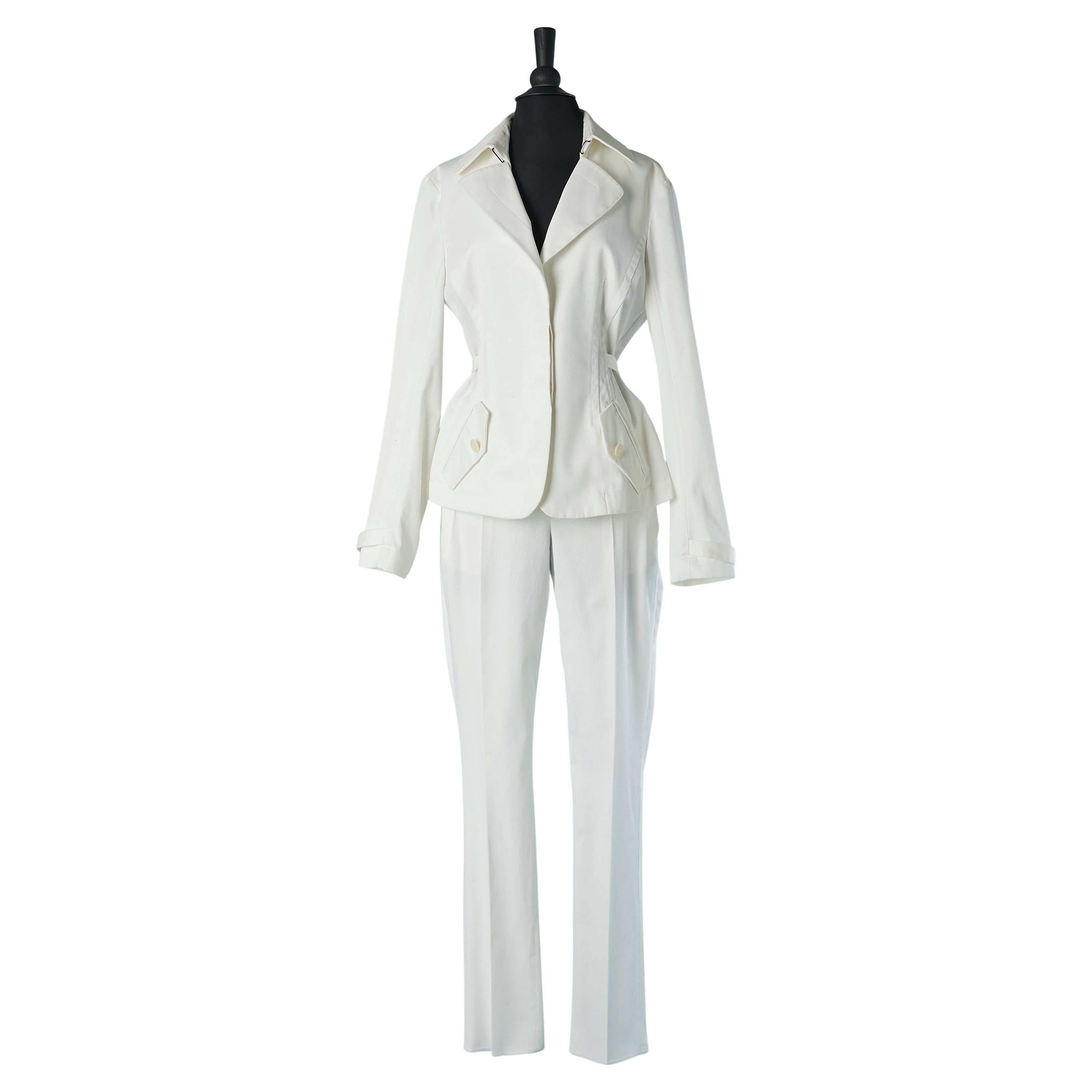 Traje pantalón blanco de algodón JUST CAVALLI Nuevo