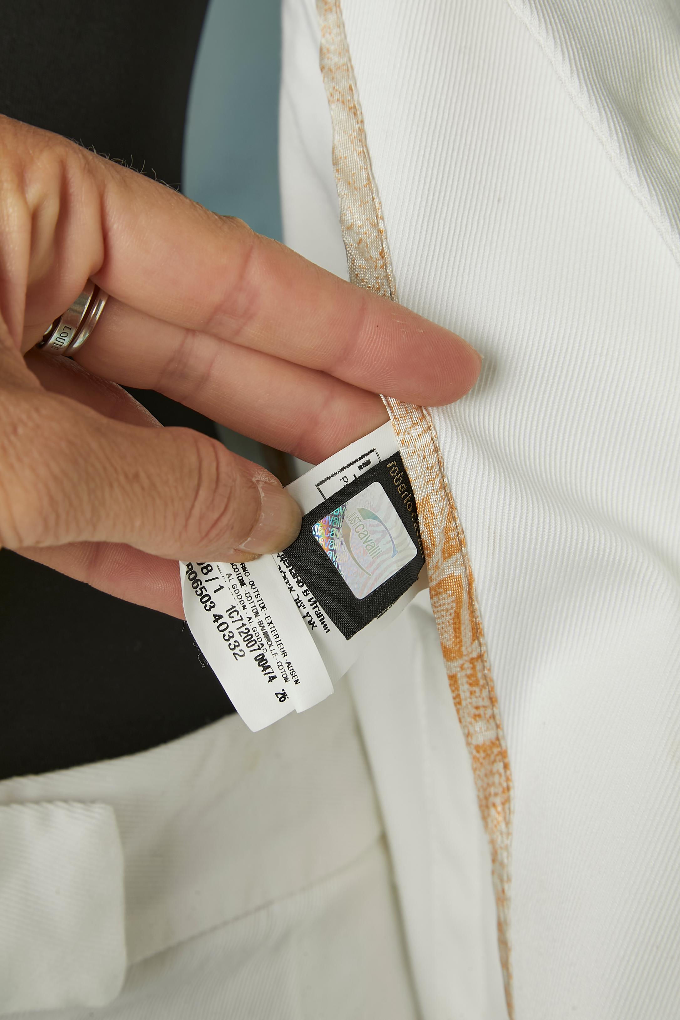 Traje pantalón blanco de algodón JUST CAVALLI Nuevo en venta 2