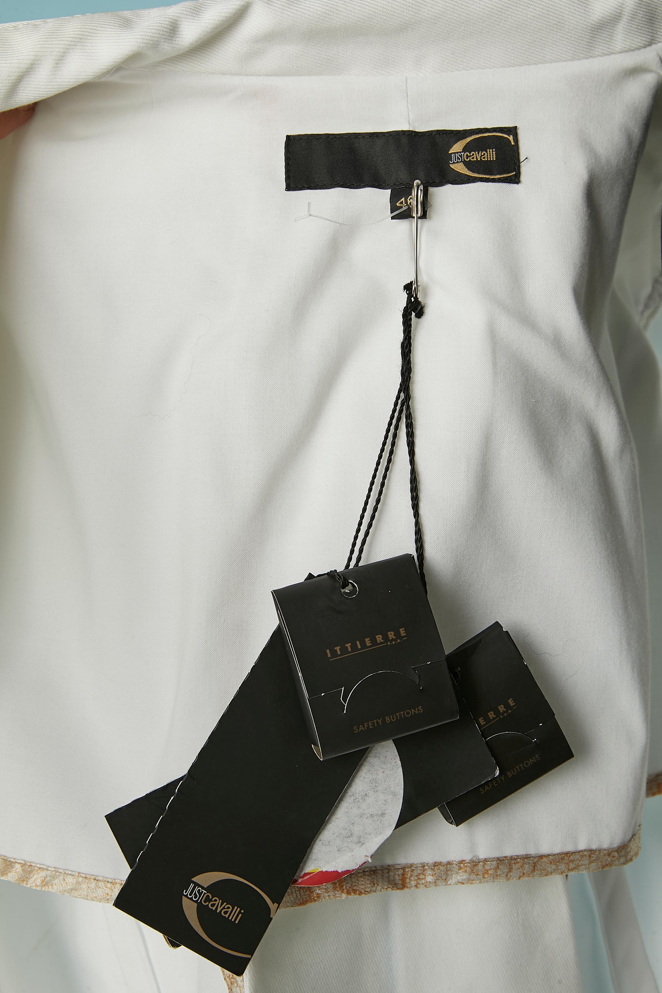 Traje pantalón blanco de algodón JUST CAVALLI Nuevo en venta 3
