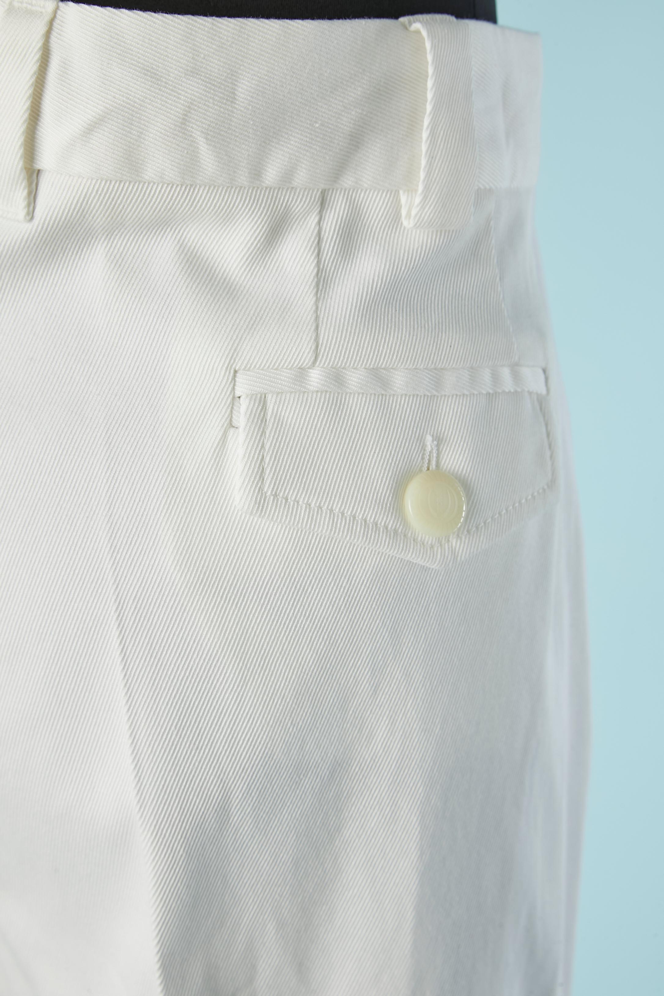 Traje pantalón blanco de algodón JUST CAVALLI Nuevo en venta 7