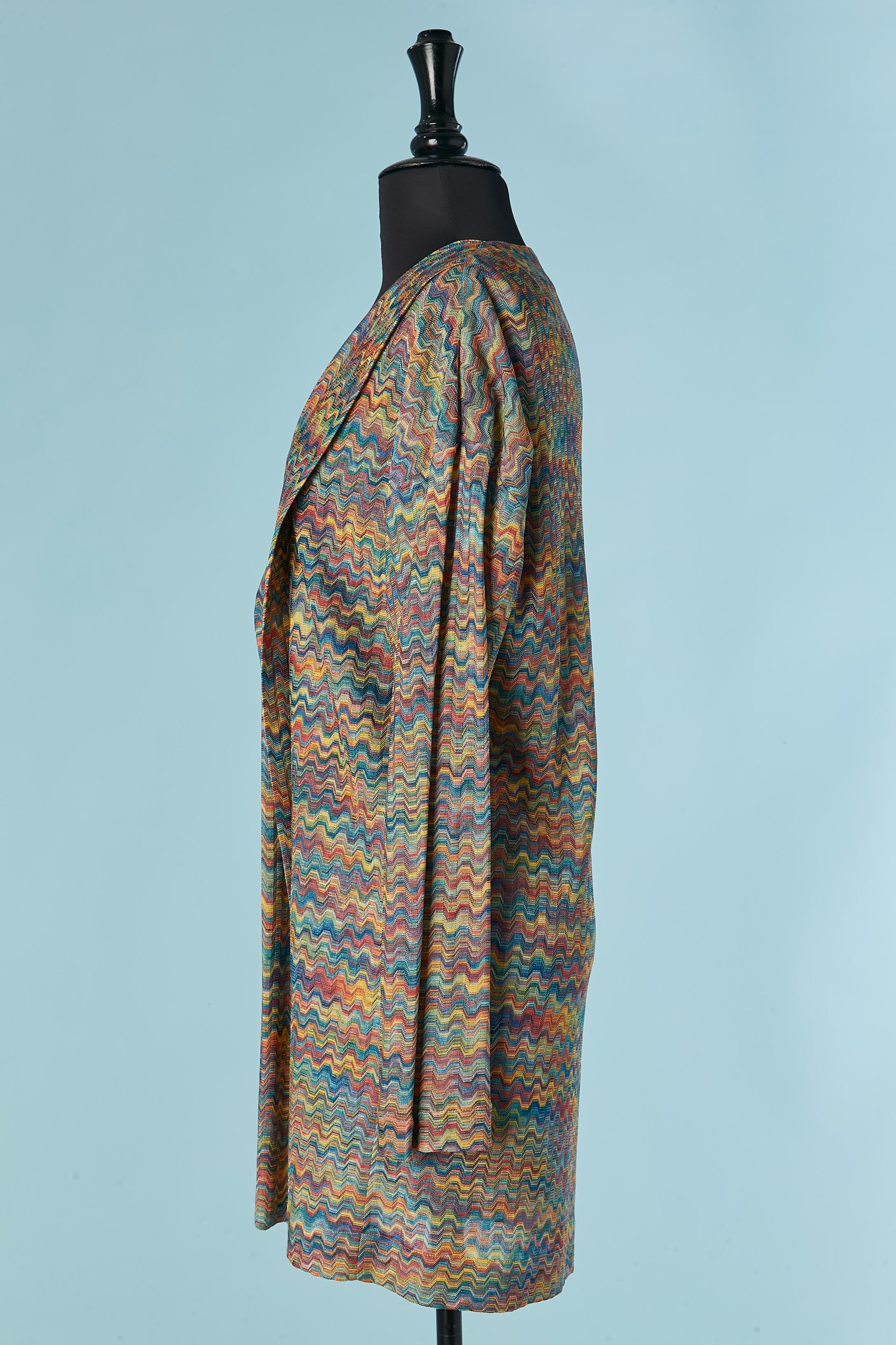 Grigio Cardigan lungo in rayon multicolore Missoni in vendita