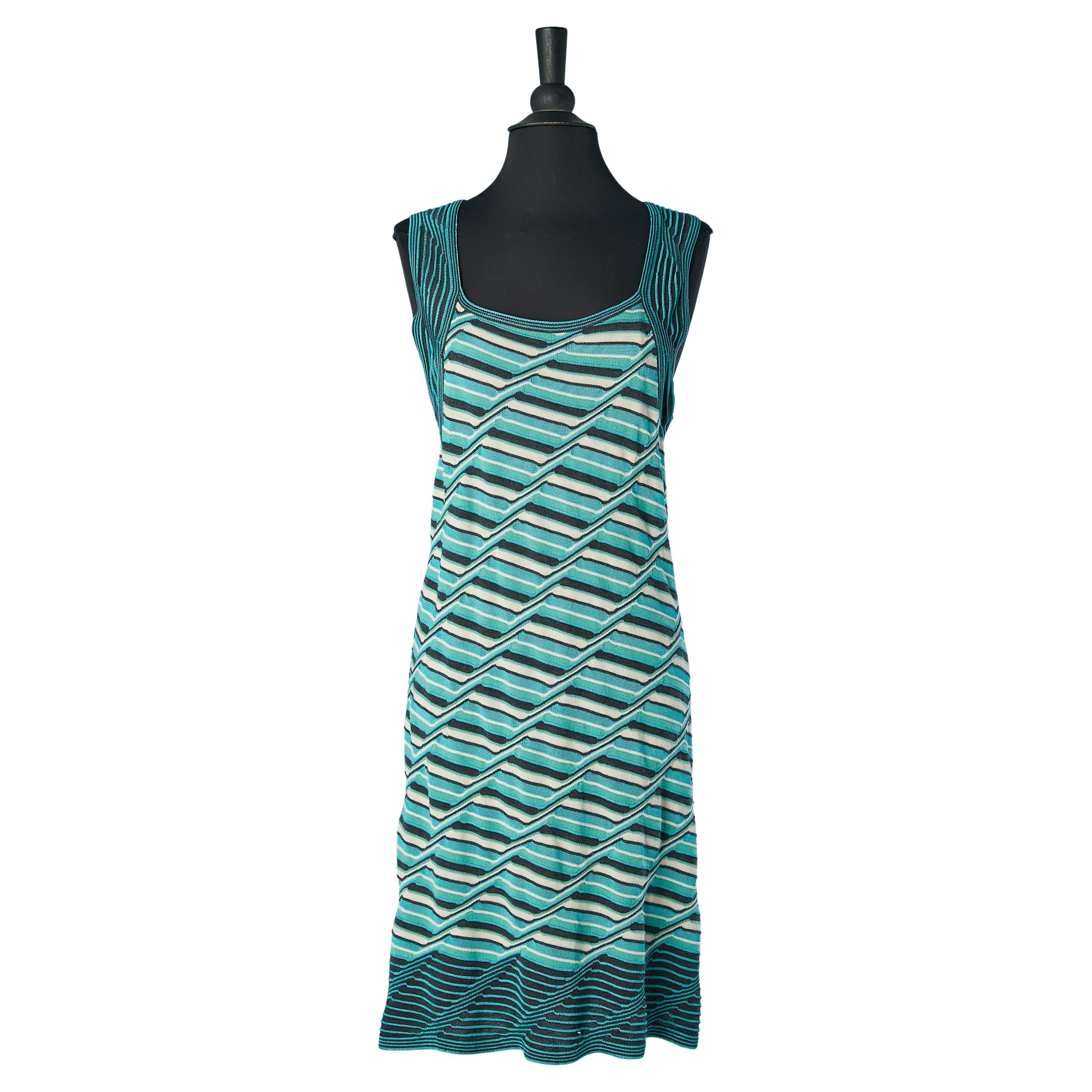 Ärmelloses Kleid aus Jacquard-Strick M MISSONI