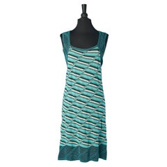 Sleeveless knit jacquard dress M MISSONI