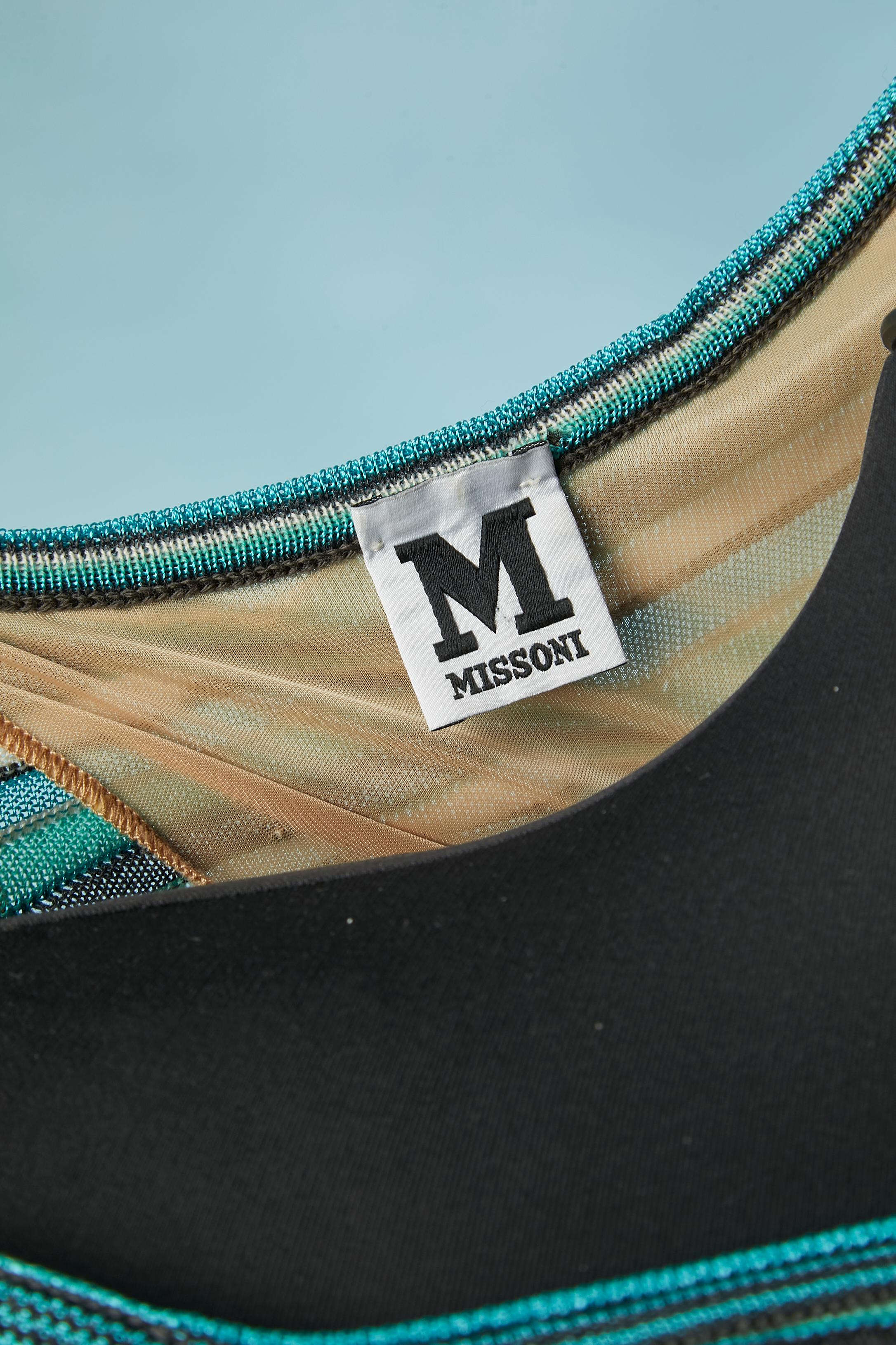 Robe sans manches en jacquard tricoté M MISSONI en vente 1