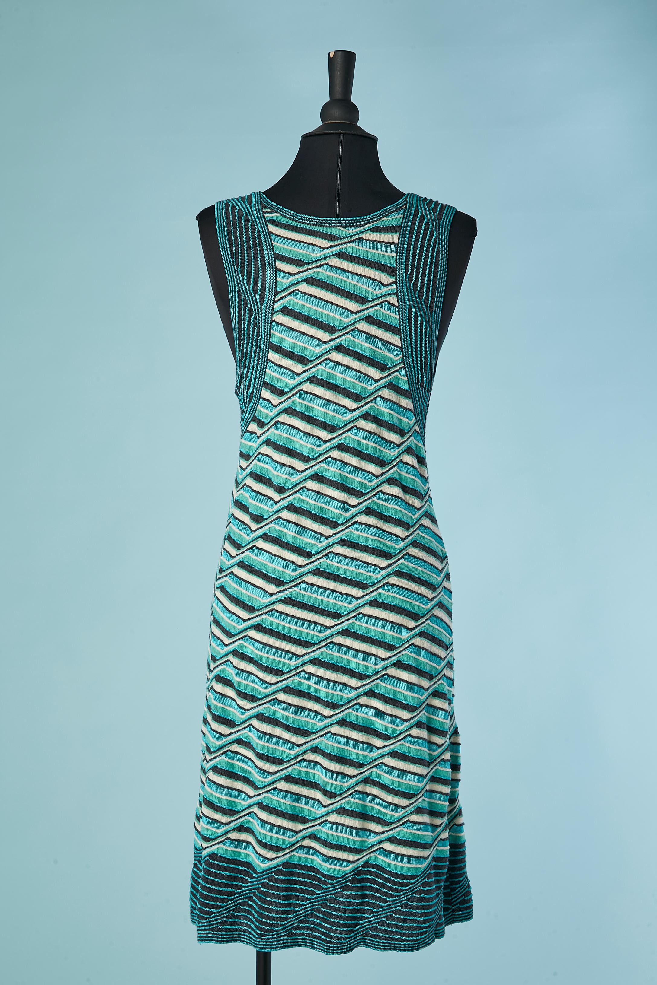Robe sans manches en jacquard tricoté M MISSONI Pour femmes en vente