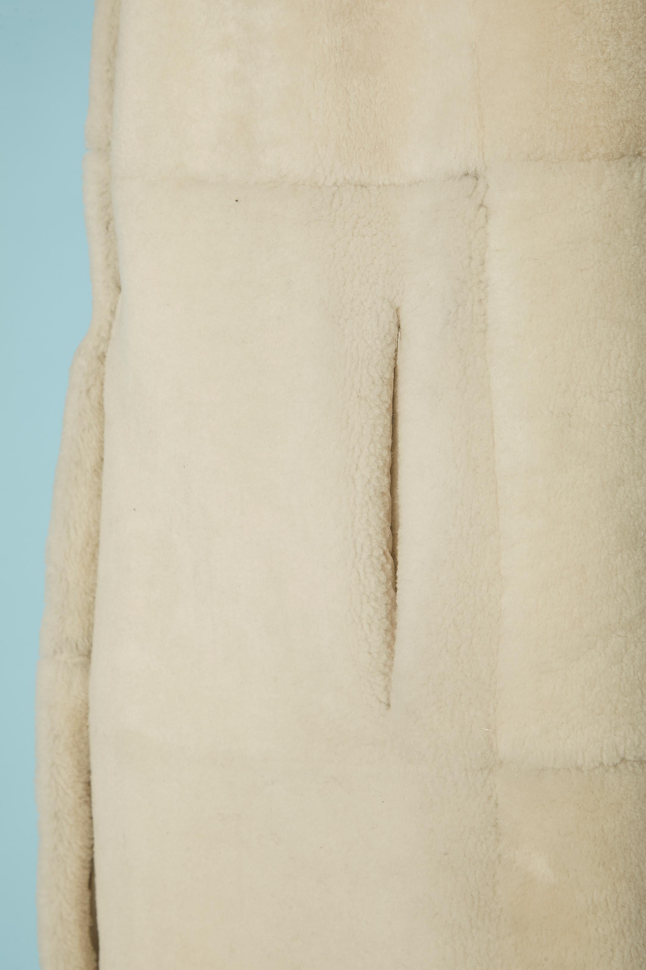da uomo o donna Cappotto in shearling bianco sporco GUCCI in vendita