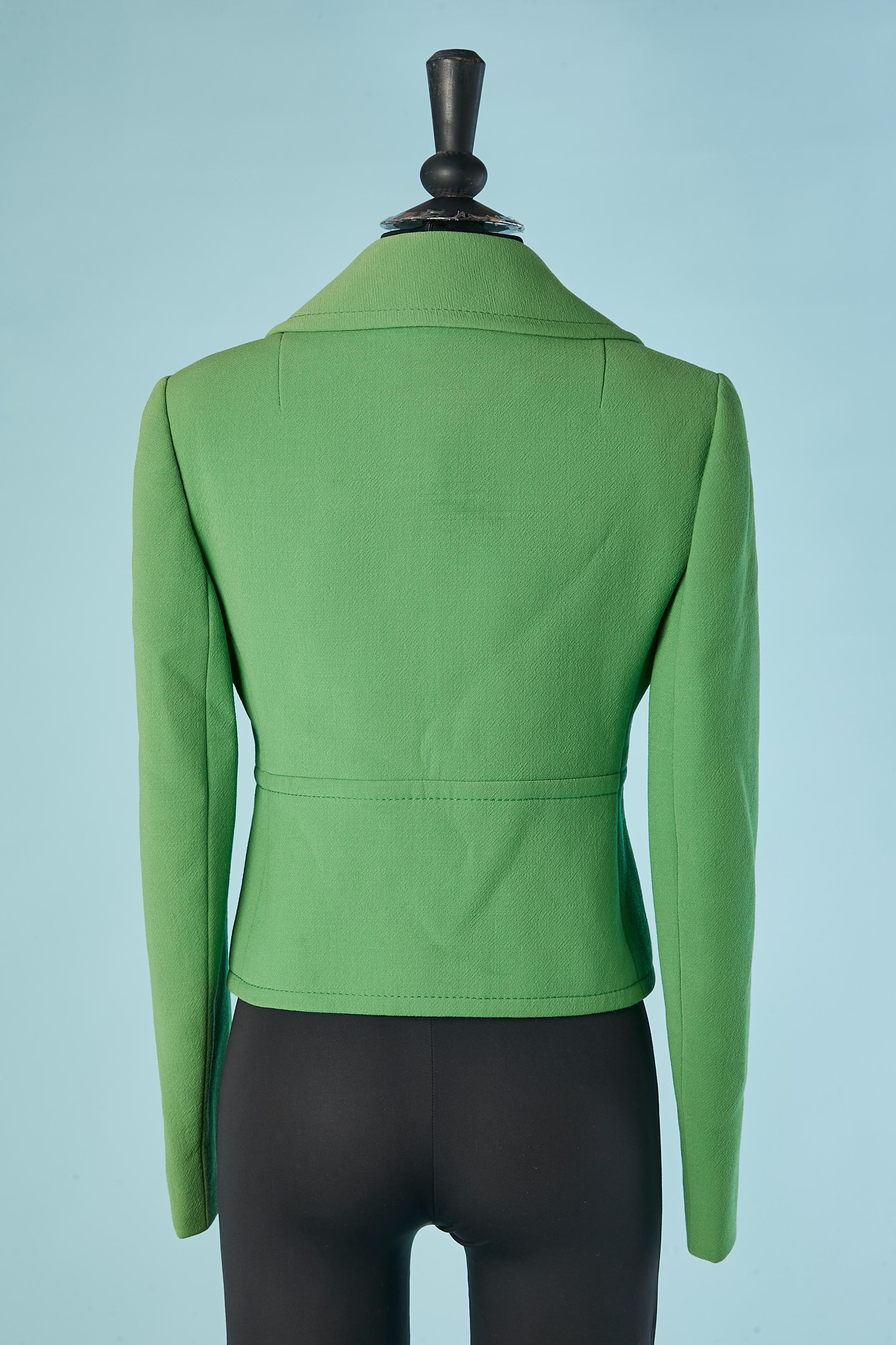 Veste courte en laine verte à simple boutonnage DIORLING by CHRISTIAN DIOR London Pour femmes en vente