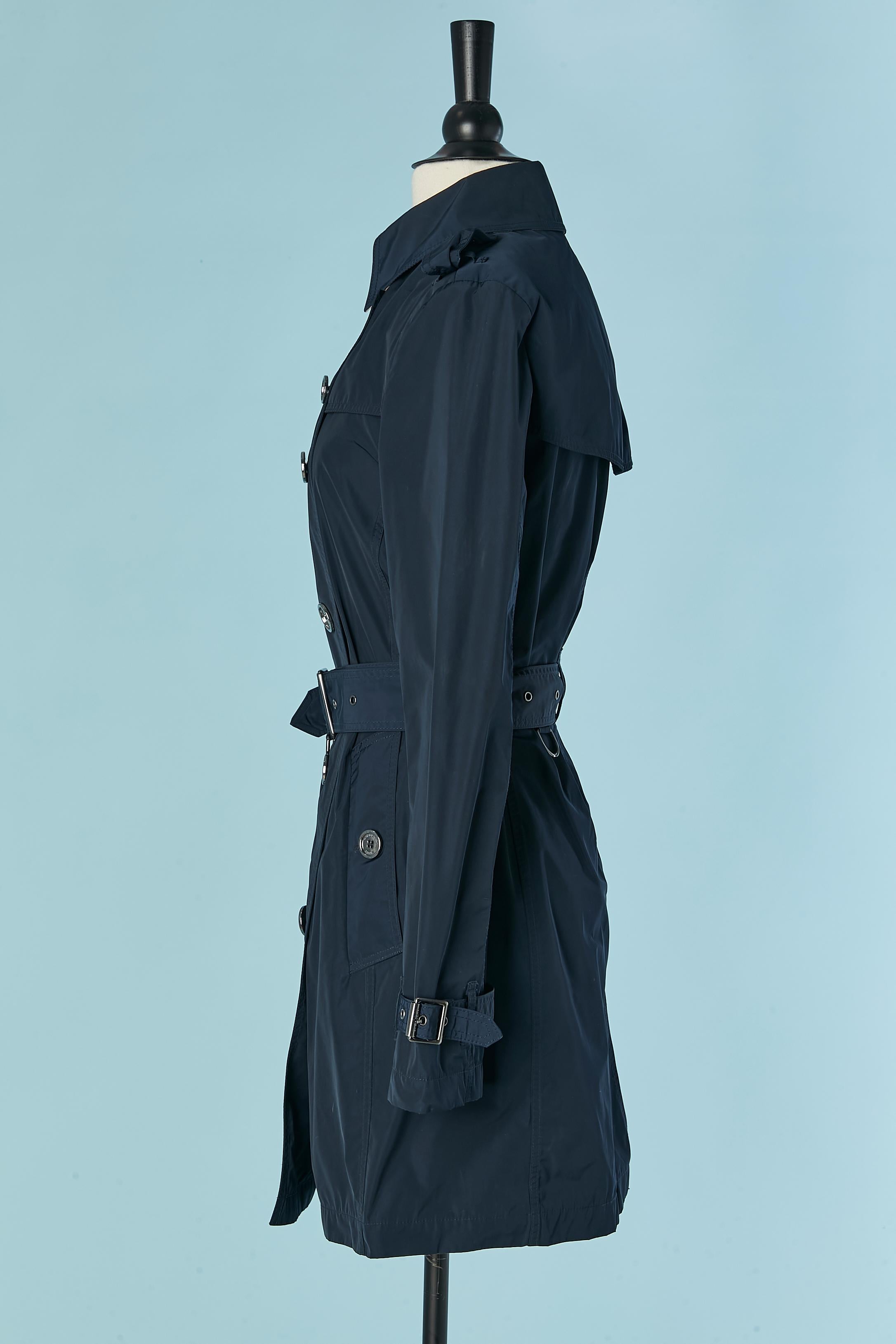 Trench blu navy Burberry Brit in vendita 2