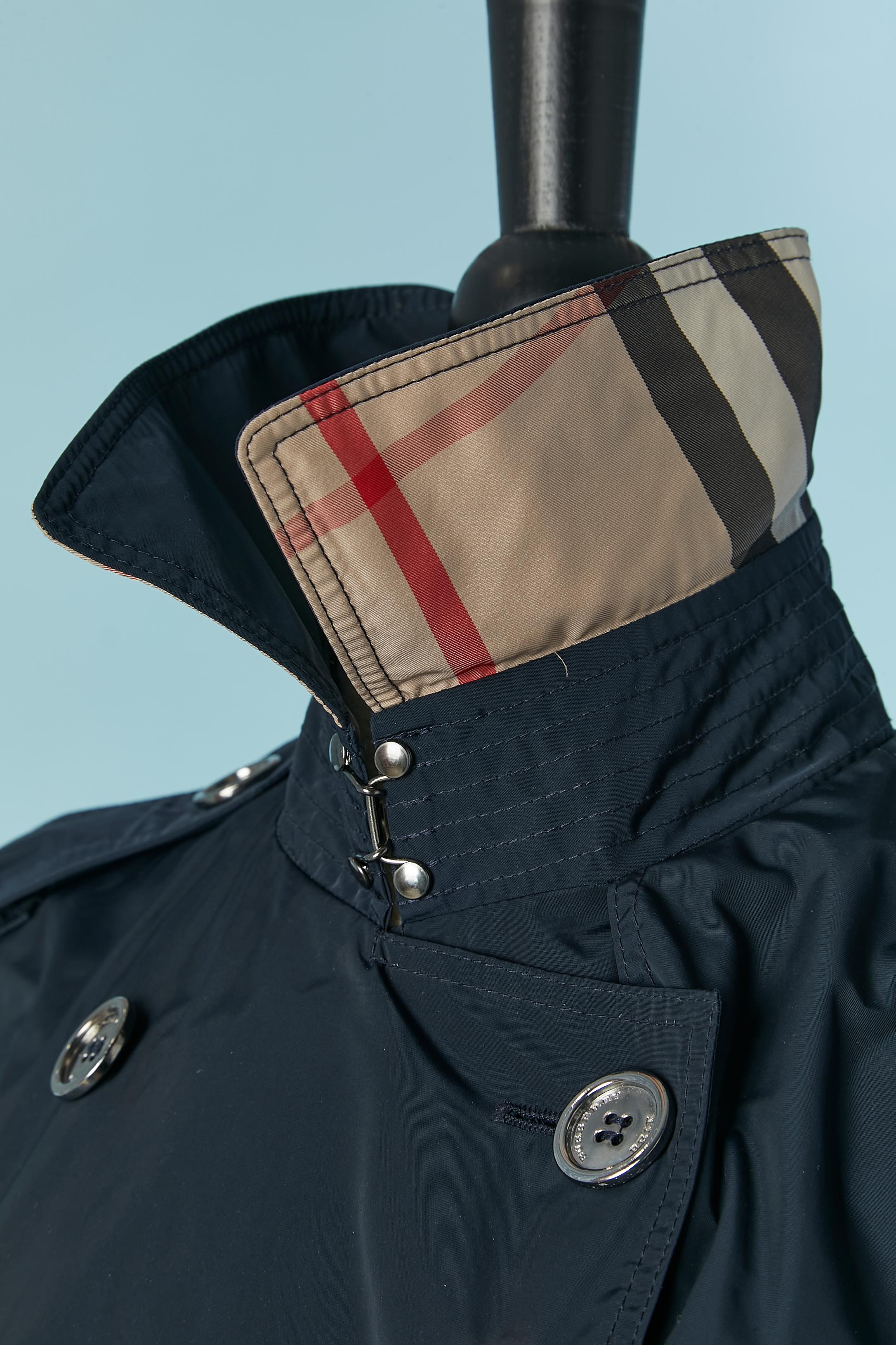 Donna Trench blu navy Burberry Brit in vendita